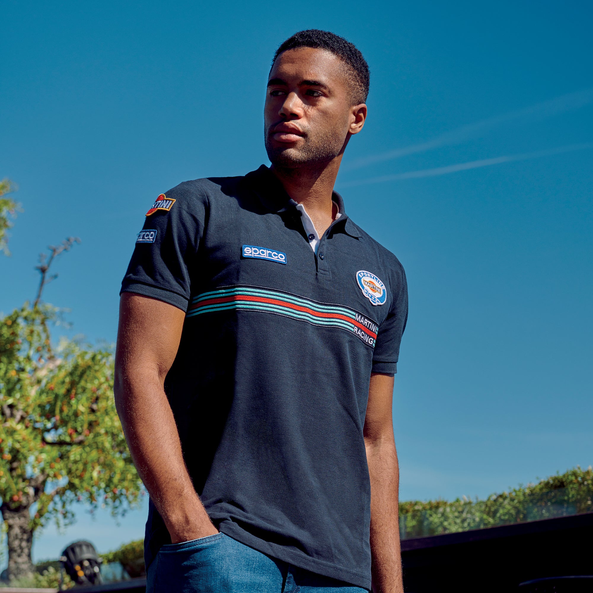 Sparco Polo Replica Martini-R blu-abbigliamento Sparco Teamwork