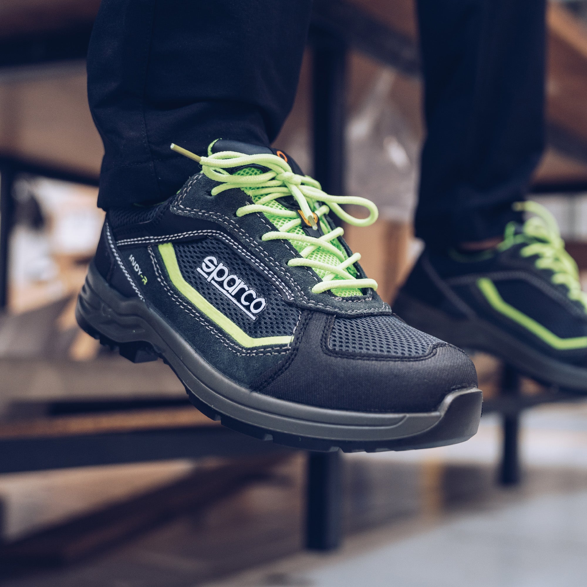 Sparco Scarpa Indy Baltimora S3 ESD arancio fluo blu/Gf ESD S3 bmgf-scarpe antinfortunistiche da lavoro