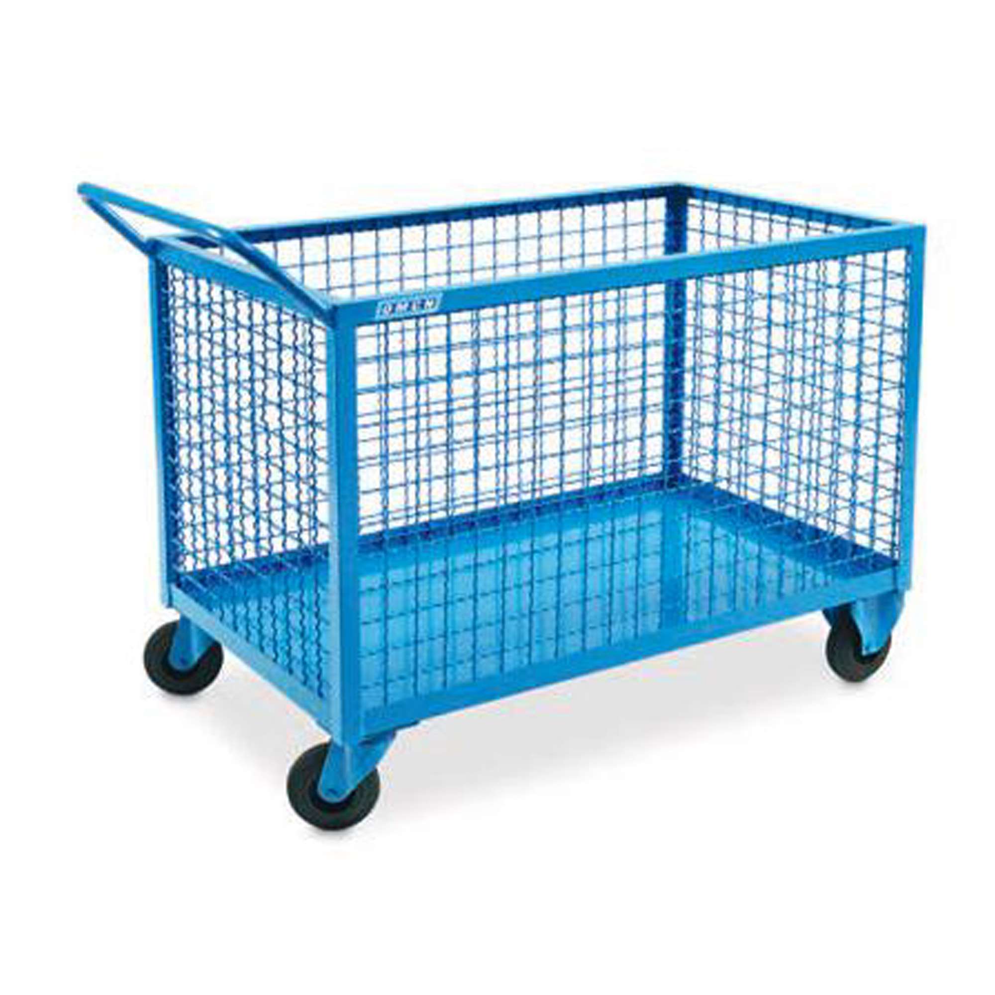 Carrello con sponde e rete metallica portata 250 kg monoblocco - OMCN 211