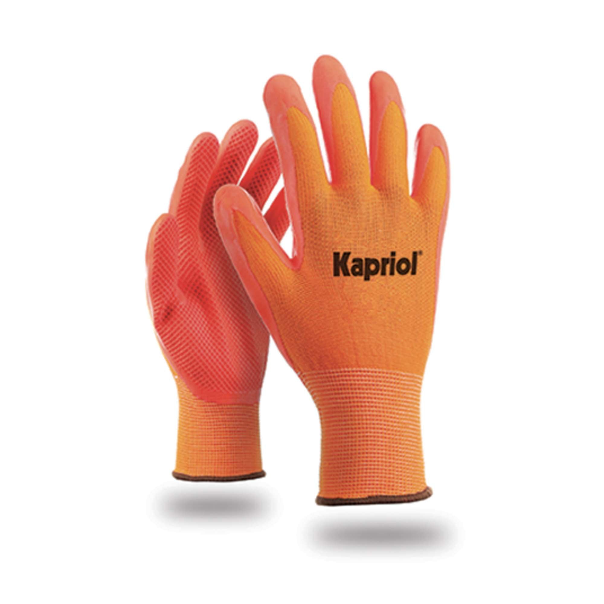 Guanti per lavori di precisione Power Grip TG.10 (grigi-arancioni) - Kapriol