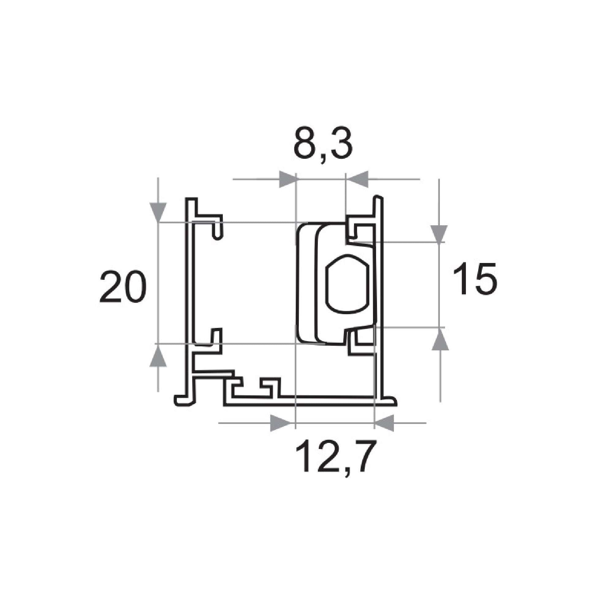Catenaccio TITAN2 220mm nero intenso opaco - Fapim 3720D_37