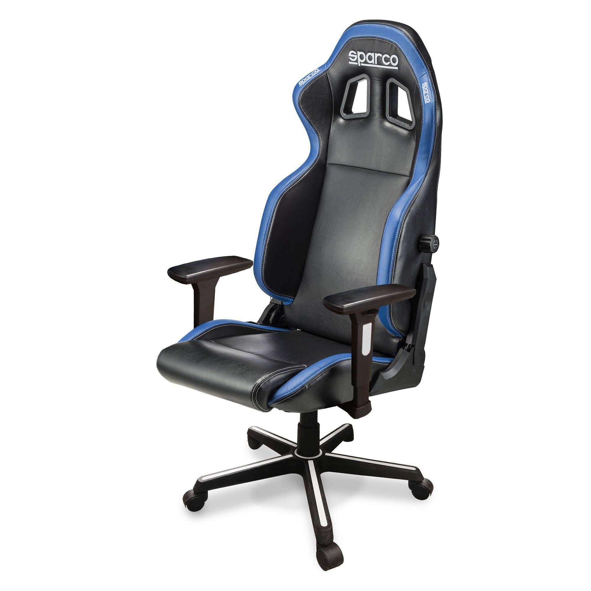 Sparco Sedia ufficio Icon nero/azzurro-seduta racing per ufficio