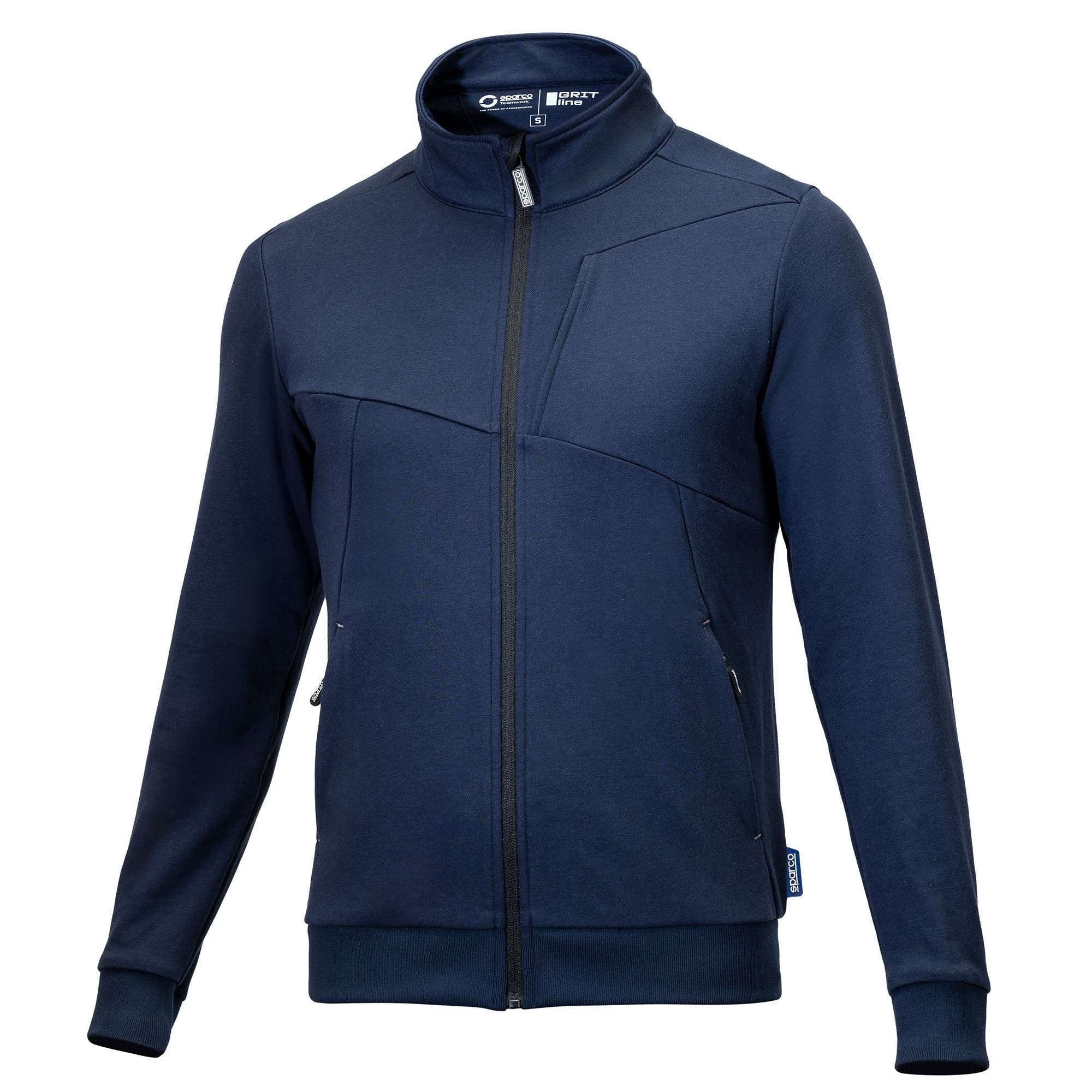 Sparco grit Sweatshirt Full Zip Plata navy/blue