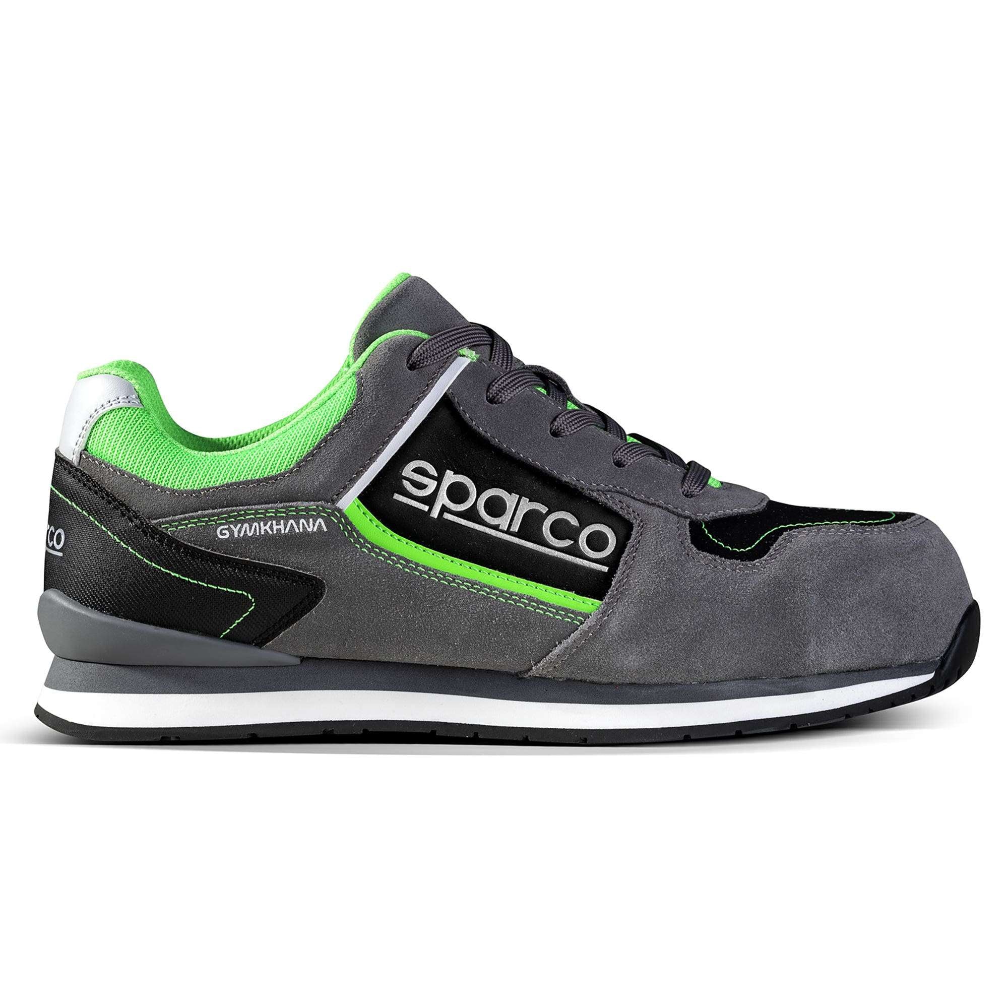 Sparco Scarpa Gymkhana Chester S3 ESD ESD S3 grigio scuro/verde fluo-scarpe antinfortunistiche da lavoro