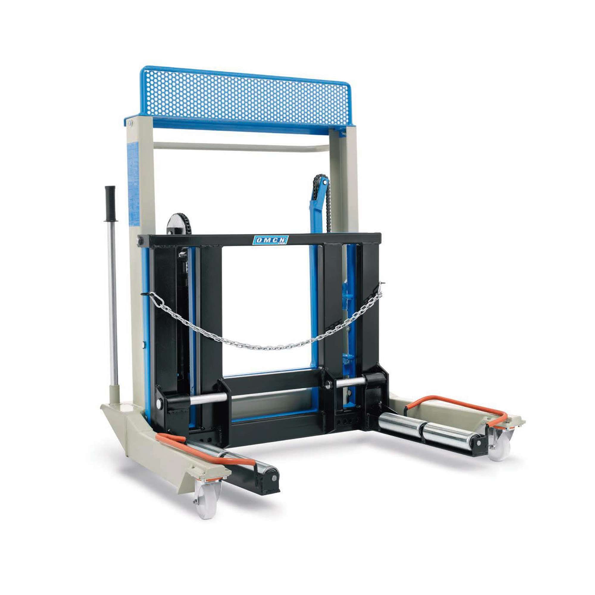 Sollevatore idraulico per ruote gemellari 700kg, bracci reclinabili OMCN 227/A