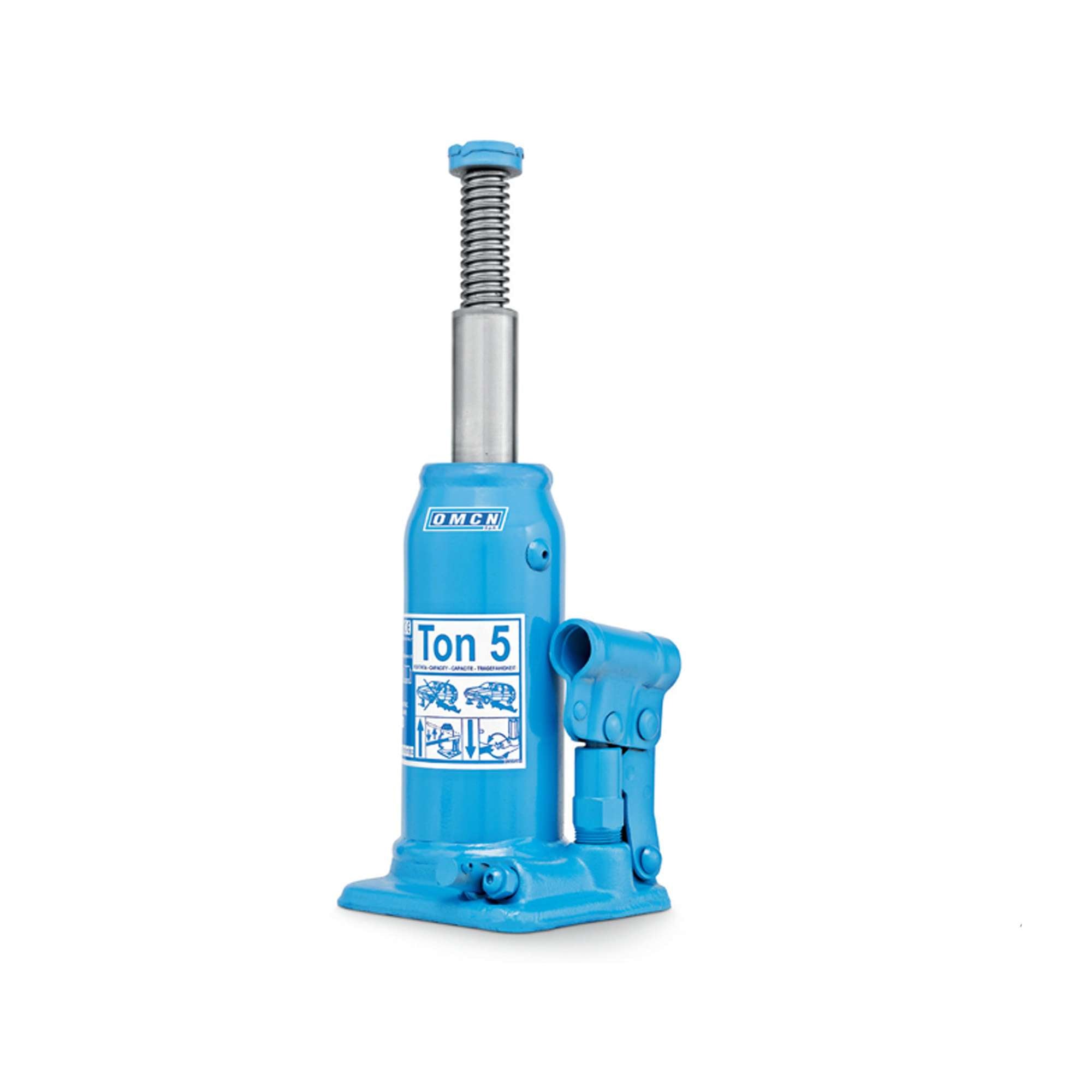 Sollevatore idraulico a bottiglia, alzata 370mm portata 5000 kg - OMCN 126/A