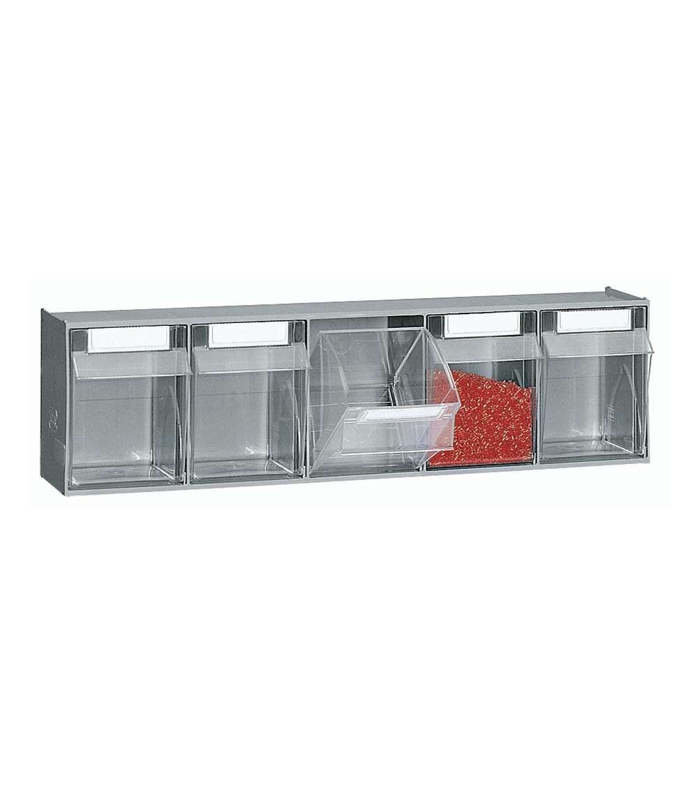 Cassettiera portaminuteria per carrello 600 X 141 X 164 H - con 5 cassetti - FAMI FAXVBCH00400001 - Grigio