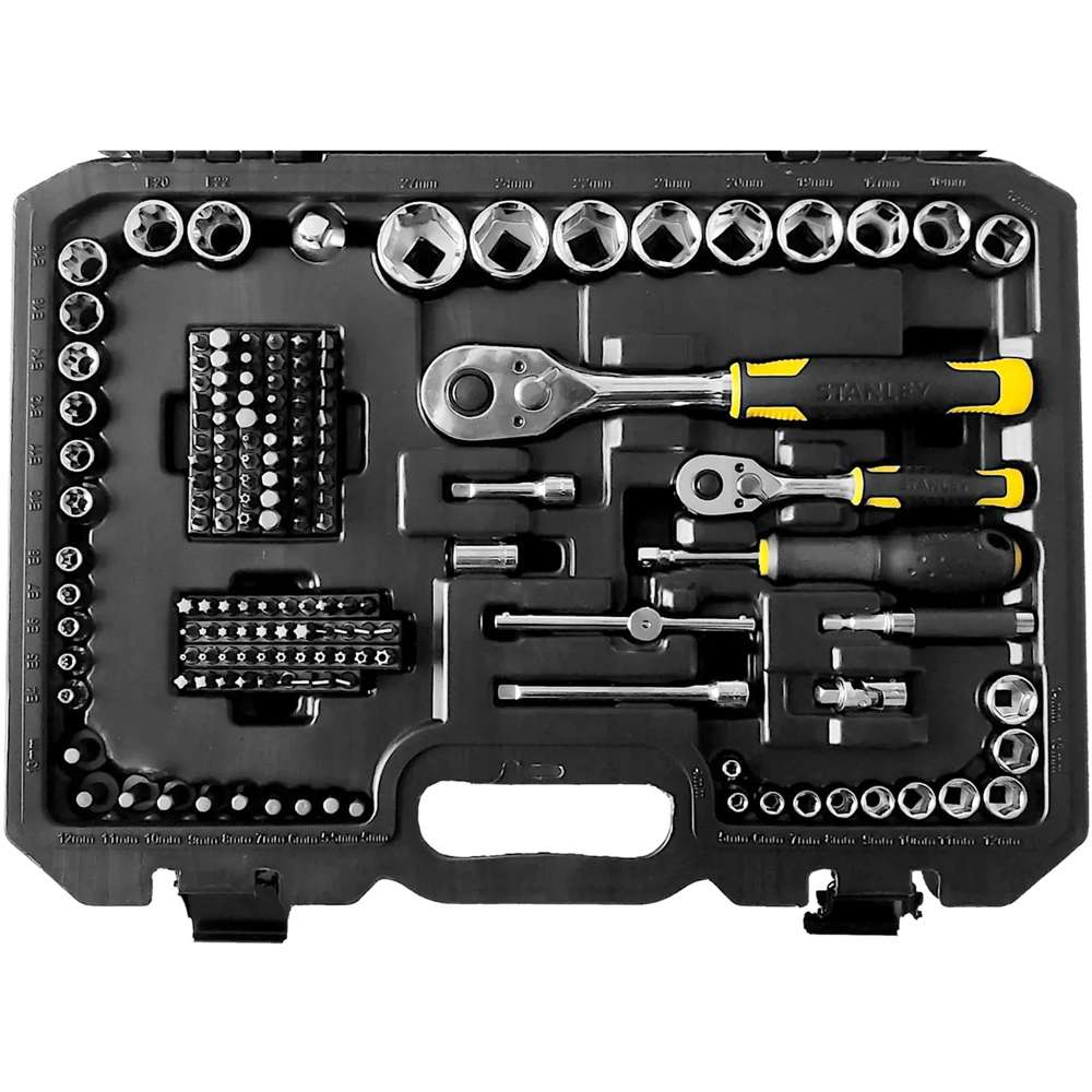Set Chiavi a Bussola 175Pz Attacchi 1/4" + 1/2" Stanley STMT17380-1