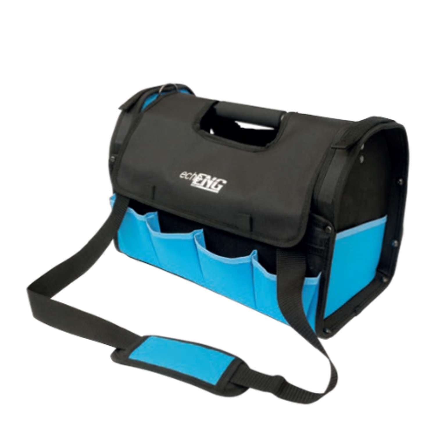 Borsa porta attrezzi da lavoro professionale tracolla con manico in acciaio