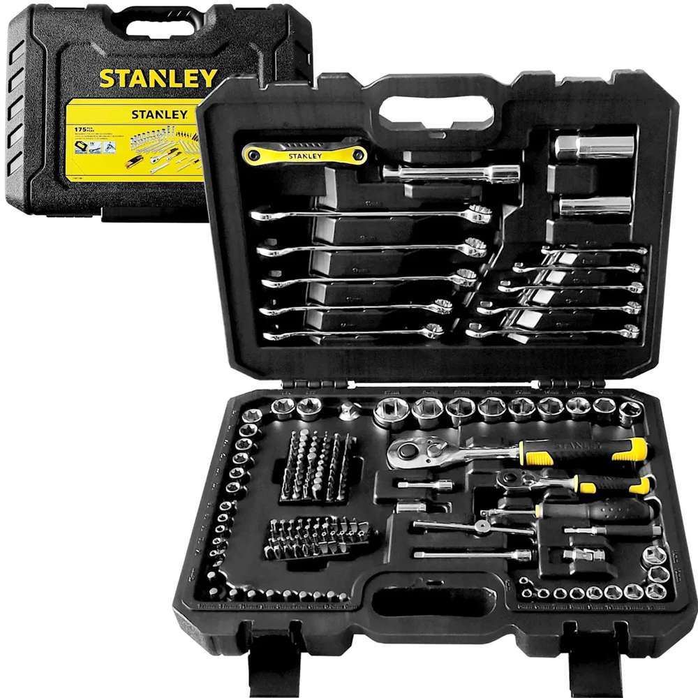 Set Chiavi a Bussola 175Pz Attacchi 1/4" + 1/2" Stanley STMT17380-1