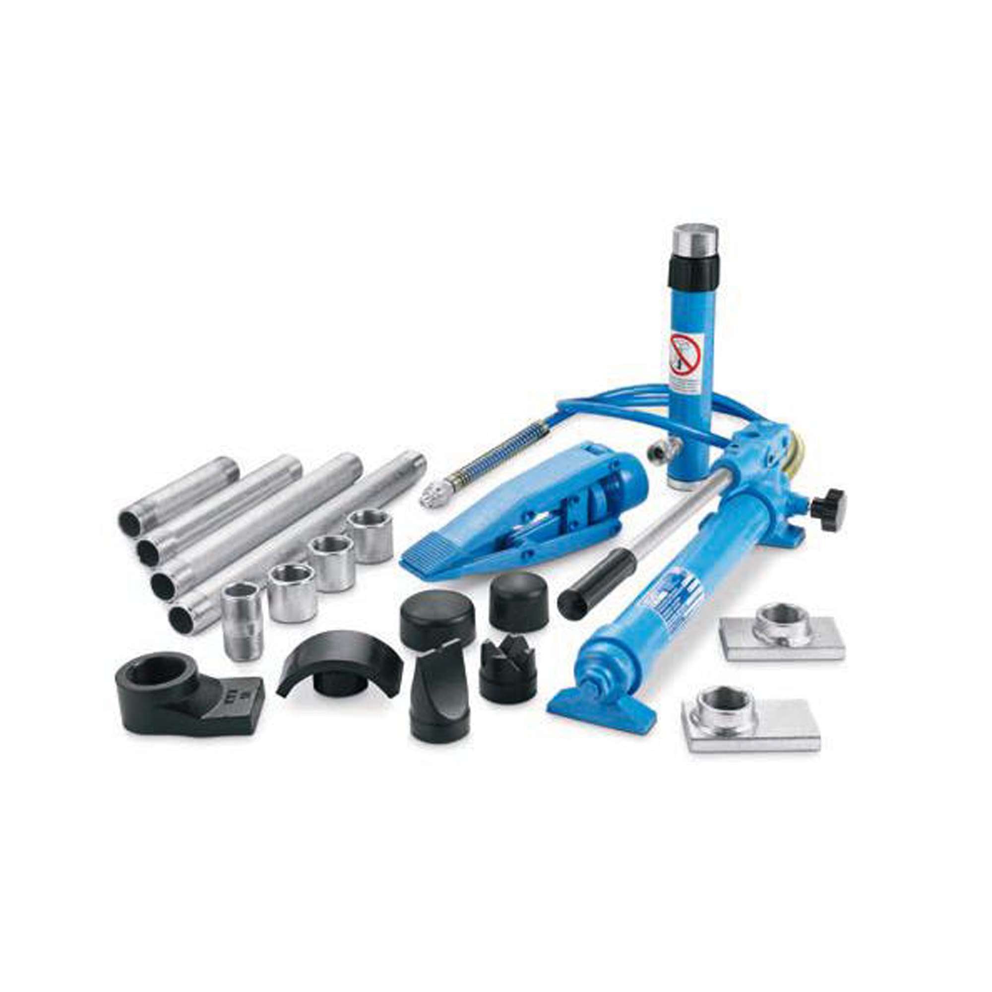 Martinetto idraulico 12ton con assortimento Titanik, prolunghe filettate OMCN 102