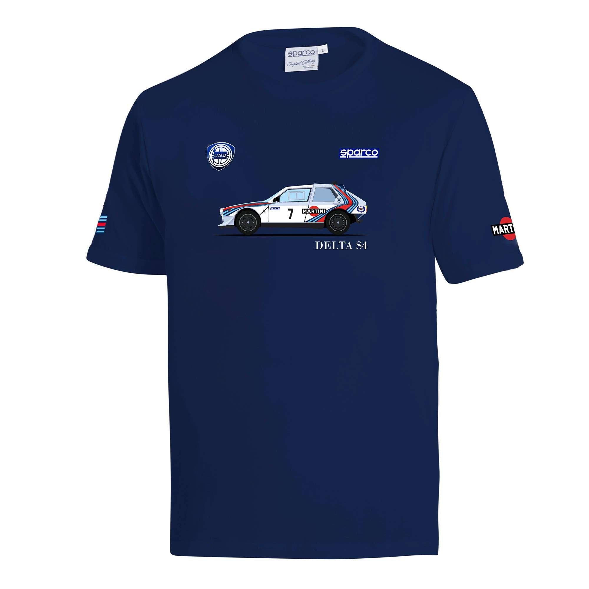 Sparco T-Shirt Lancia Martini S4 blu