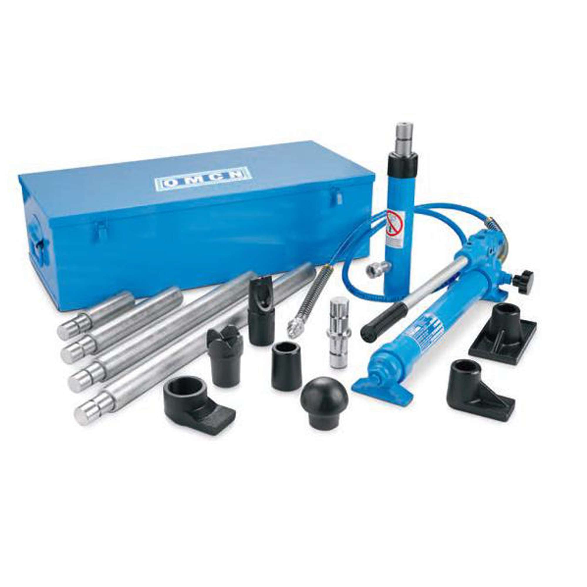 Martinetto idraulico 12ton, Assortimento 16pz Titanik prolunghe a innesto rapido OMCN