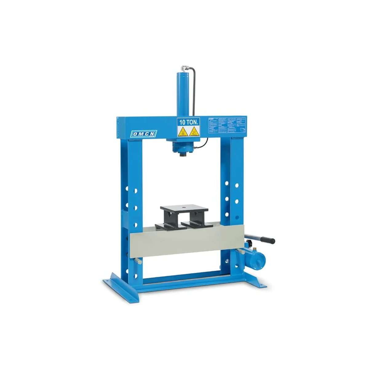 Pressa idraulica da banco con pompa a mano a 2 velocità capacità 10t OMCN 153