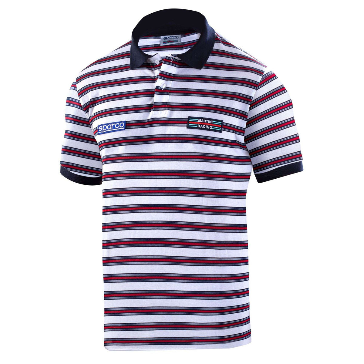 Sparco Polo Replica Sportline Stripes Mart bianco-abbigliamento