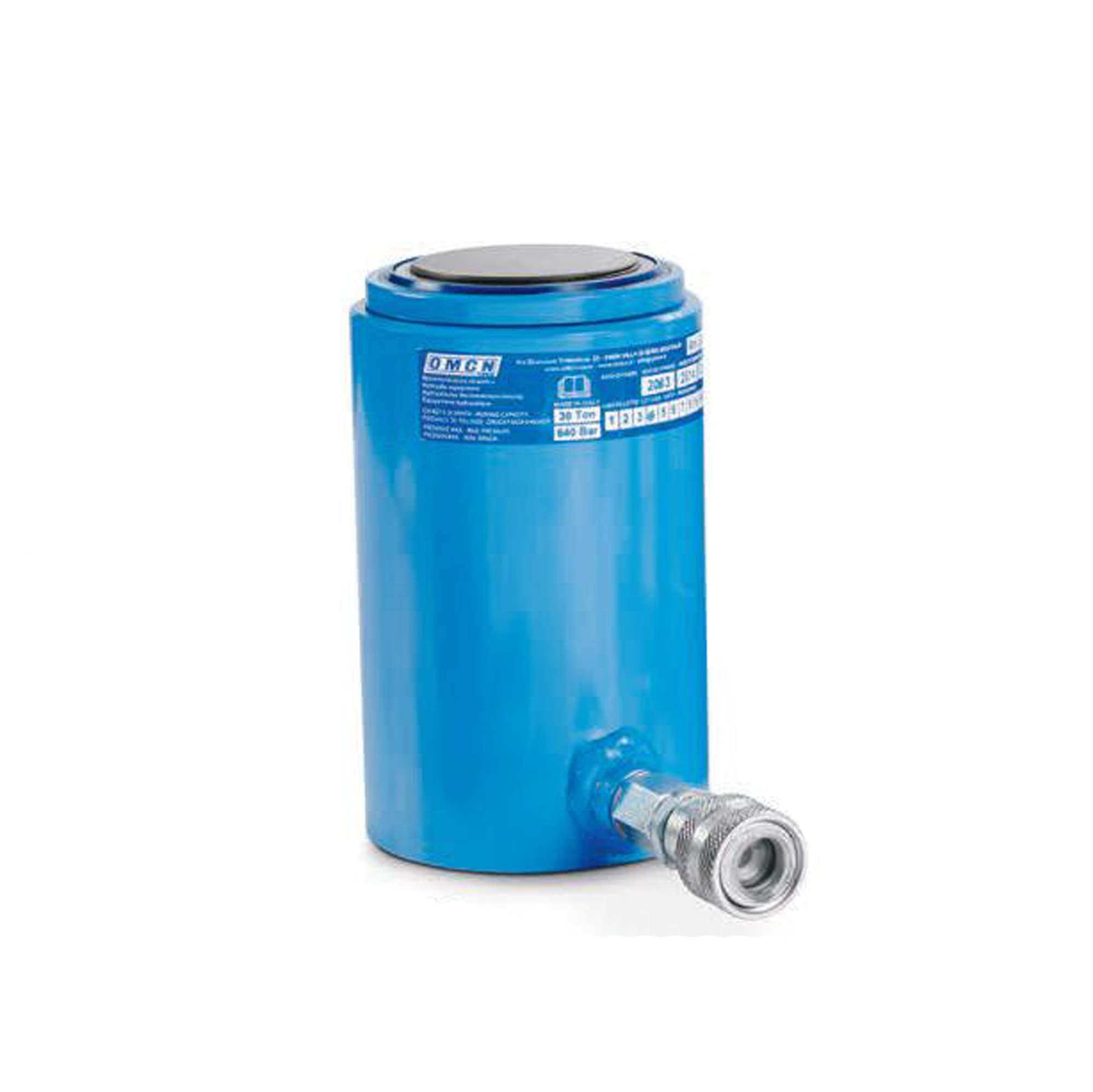 Cilindro idraulico capacità 30 ton con ritorno a molla H.185mm - OMCN 362/CM