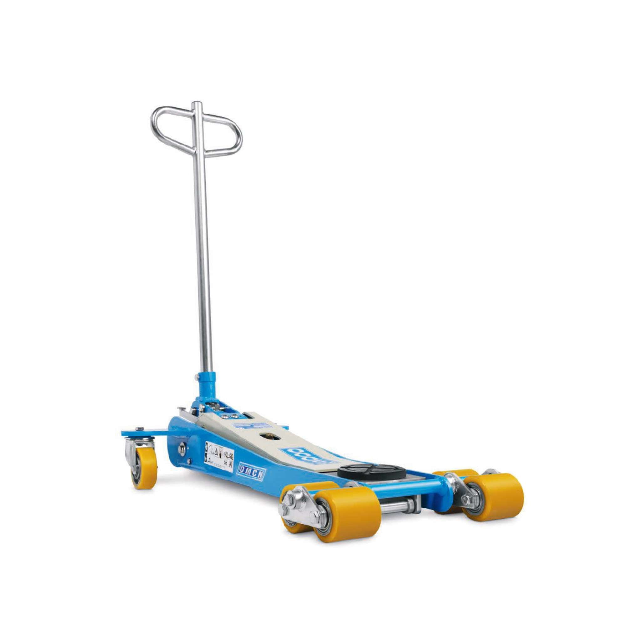 Sollevatore idraulico a carrello portata 2000kg con rulli basculanti - OMCN 3010