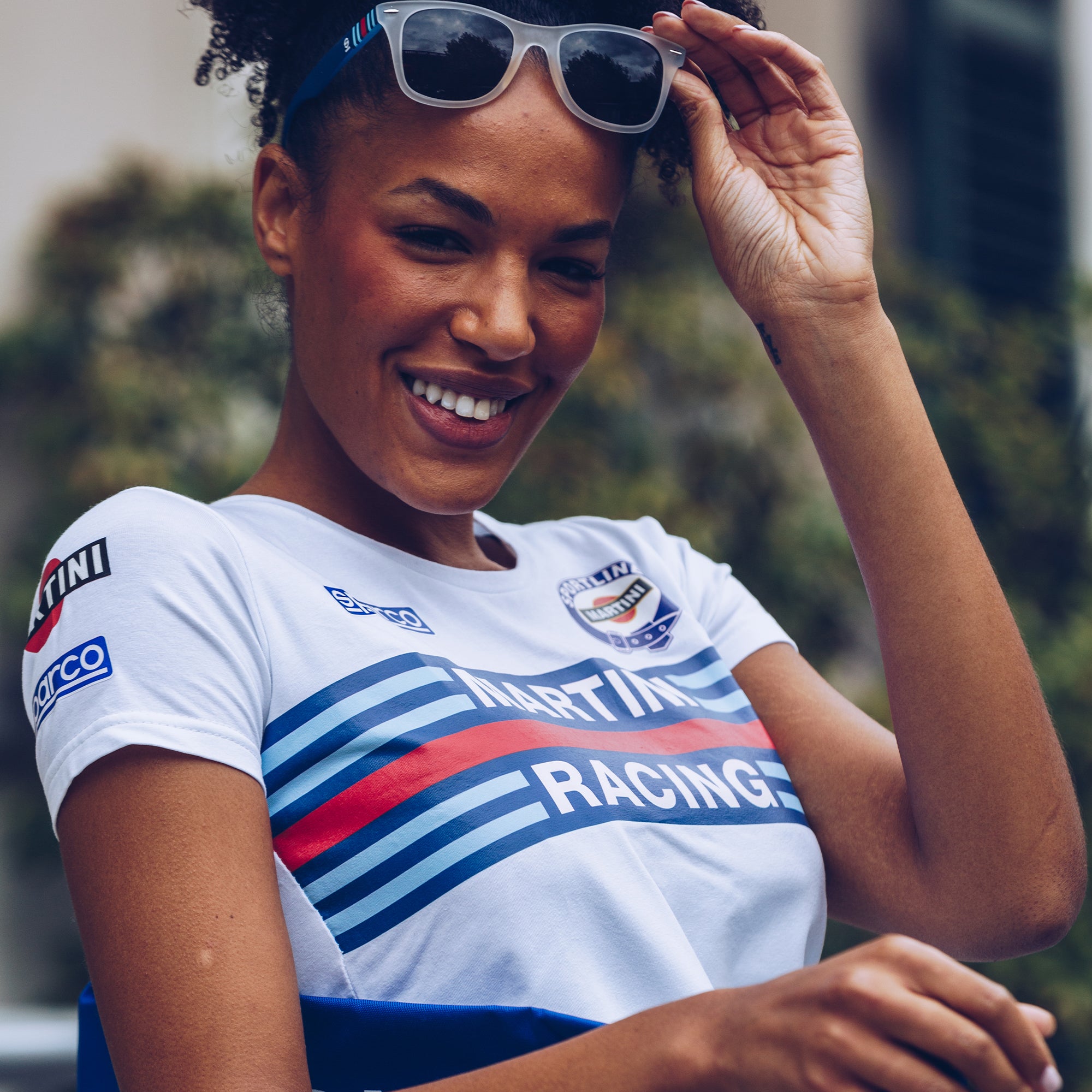 Sparco T-Shirt Lady Martini-R bianco-abbigliamento Sparco Teamwork