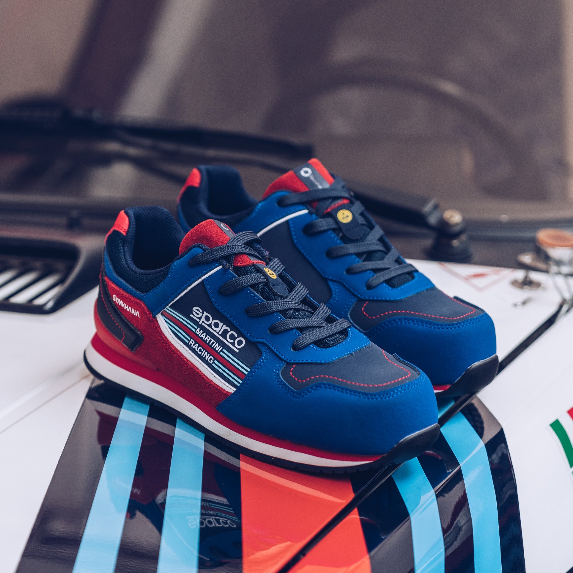 Sparco Scarpa Gymkhana Montecarlo S3 ESD Martini blu ESD S3 blu-scarpe antinfortunistiche da lavoro