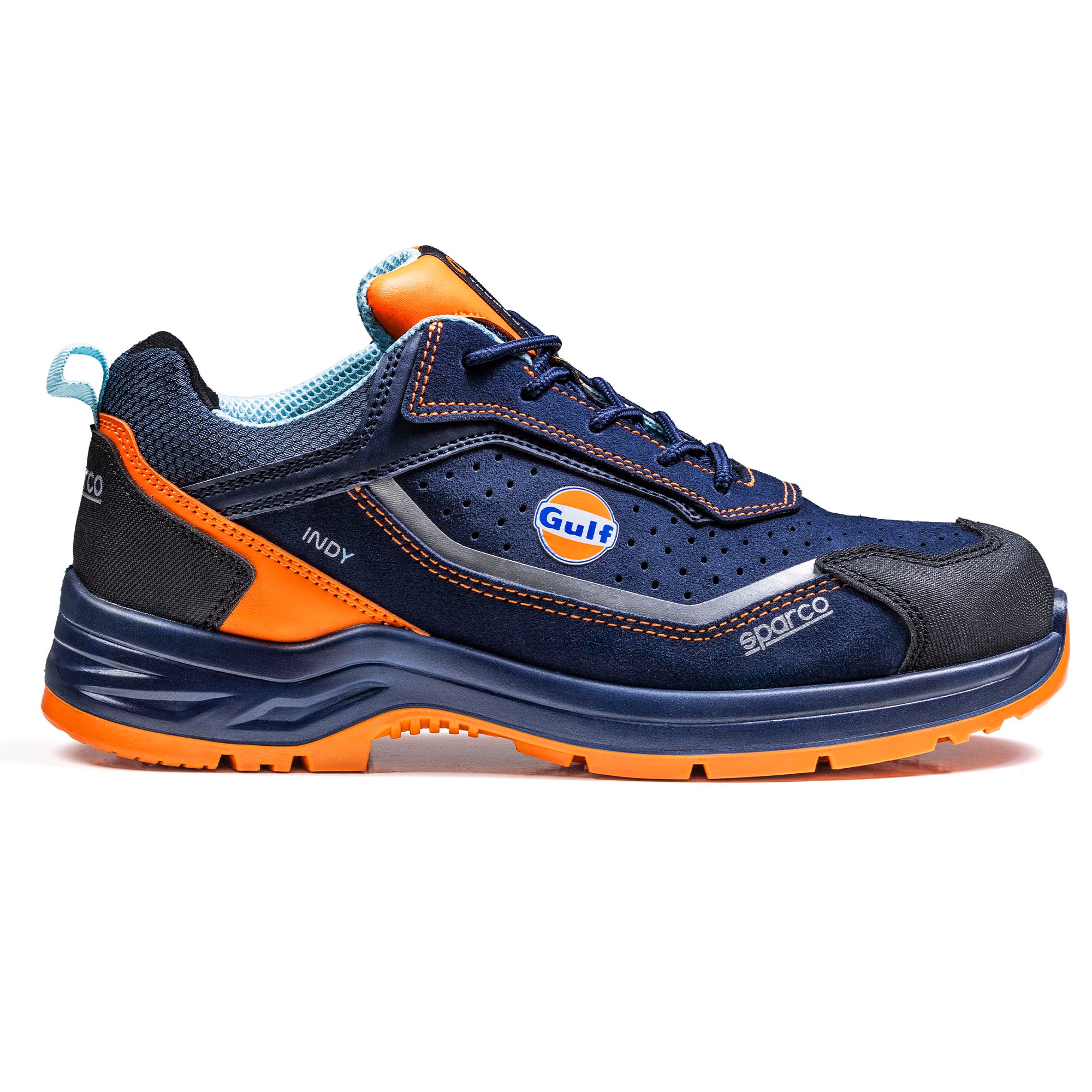 Sparco Scarpe antinfortunistiche Indy Meteor Gulf S1Ps ESD FO blu navy/arancio