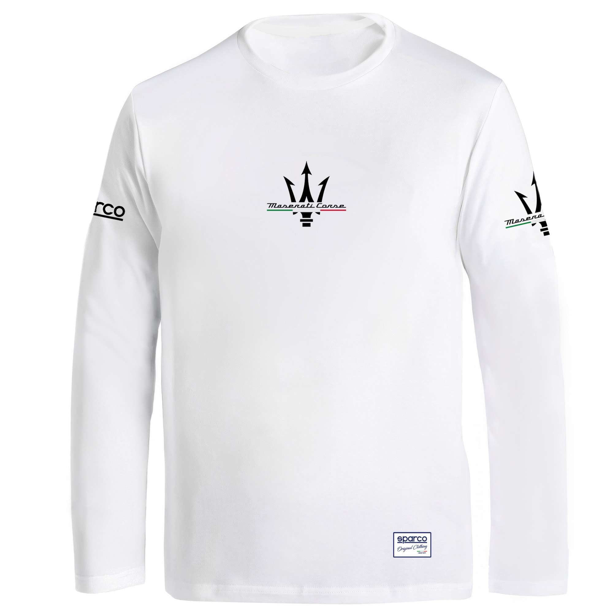 Sparco Long Sleeve T-Shirt Maserati Bi white-abbigliamento Sparco Teamwork