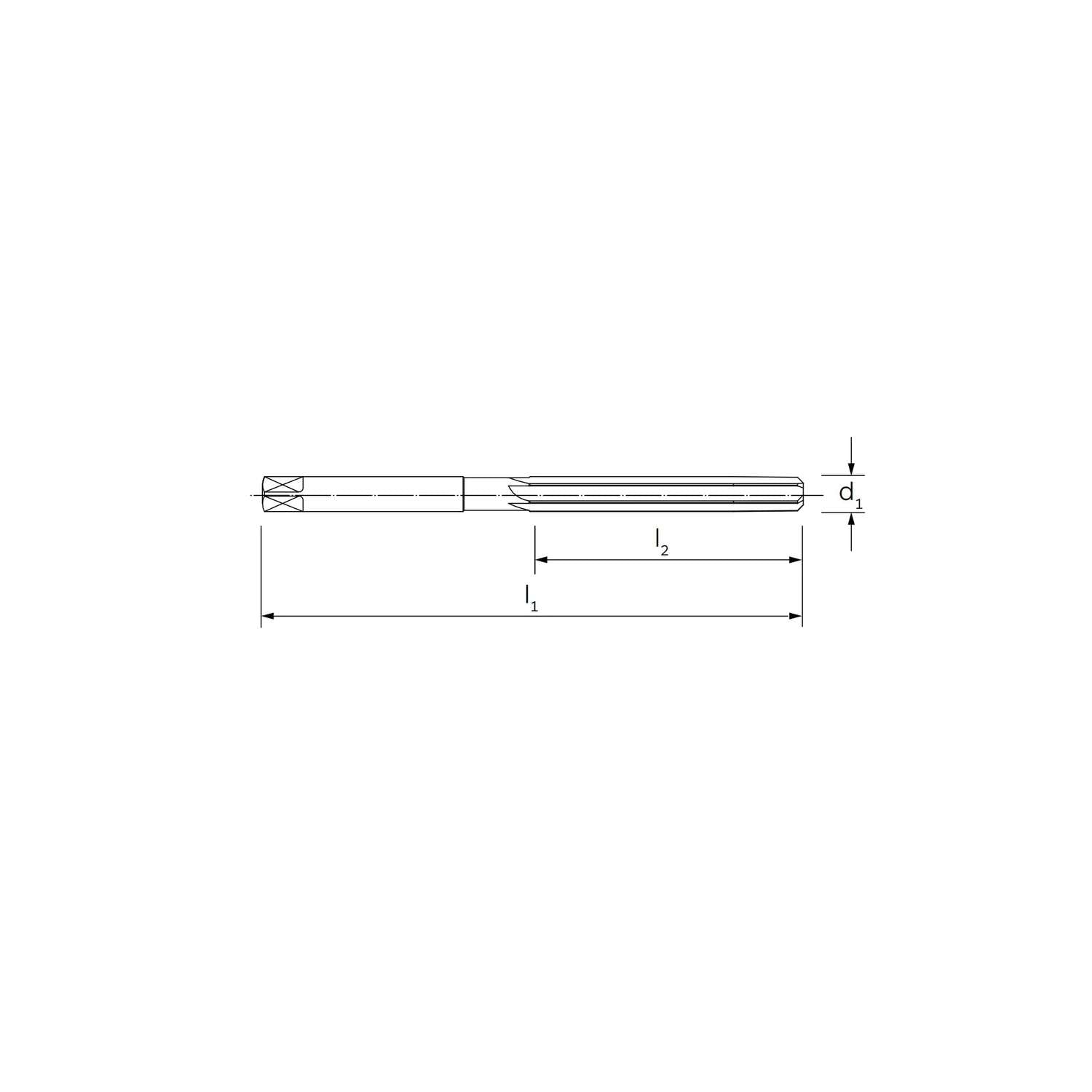 Alesatore a mano per applicazioni generiche taglia 7-8' DIN 206  (1-8)mm ILIX