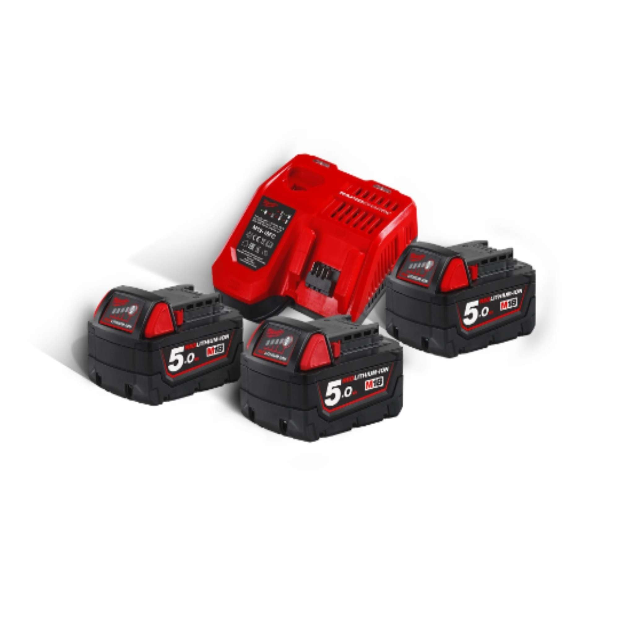 Tre Batterie 18V 5Ah+Caricabatterie - Milwaukee 4933451423