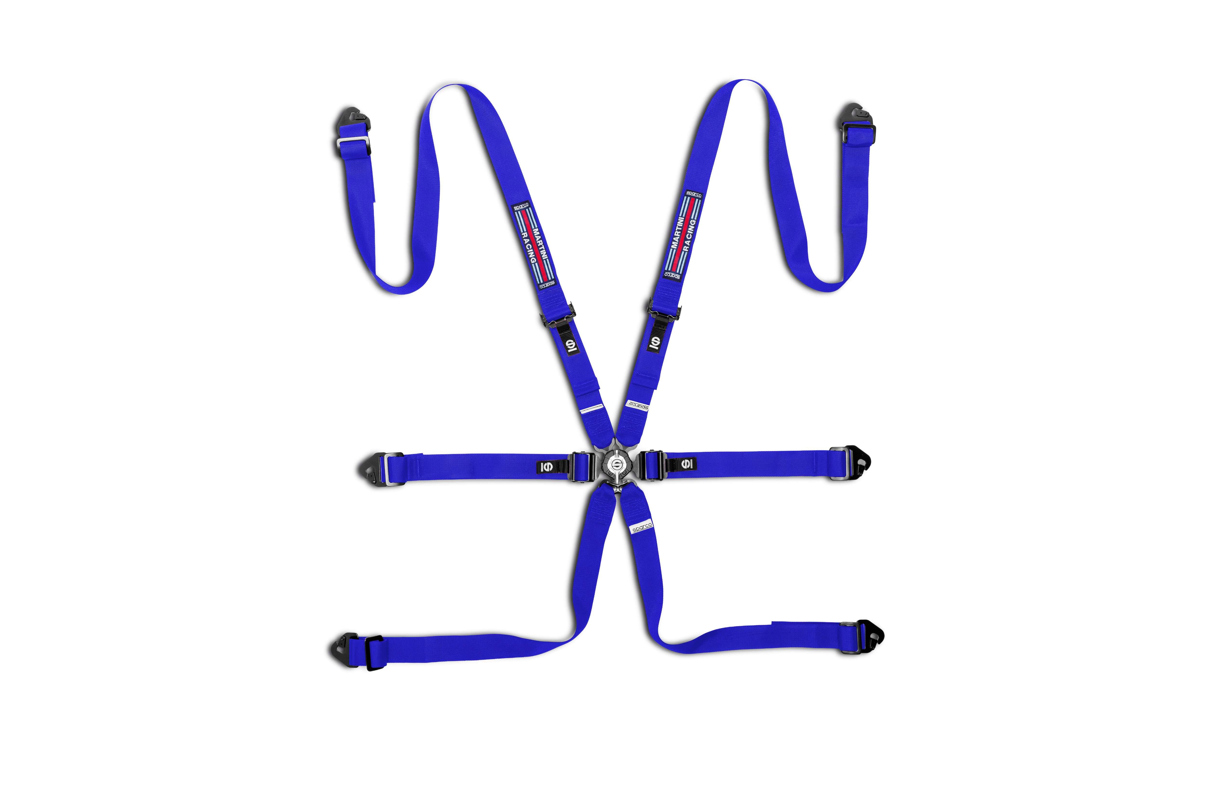 Sparco Cint. Competition H-2Pd Mr 6Pt 2" Steel 26 azzurro sky/blue