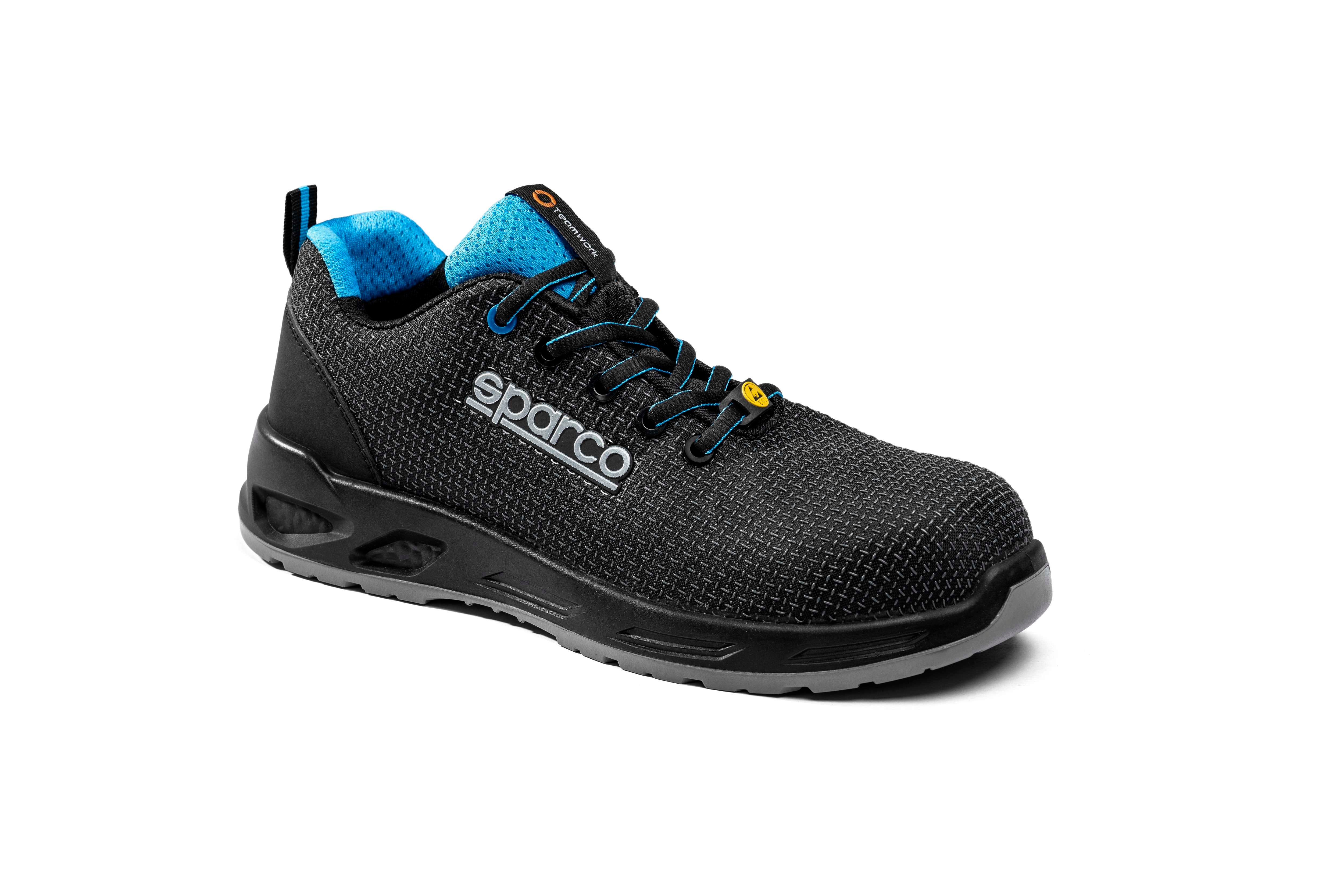 Sparco Scarpe Horizon Tek Fresno S3S nero/celeste black/sky/blue-scarpe antinfortunistiche da lavoro