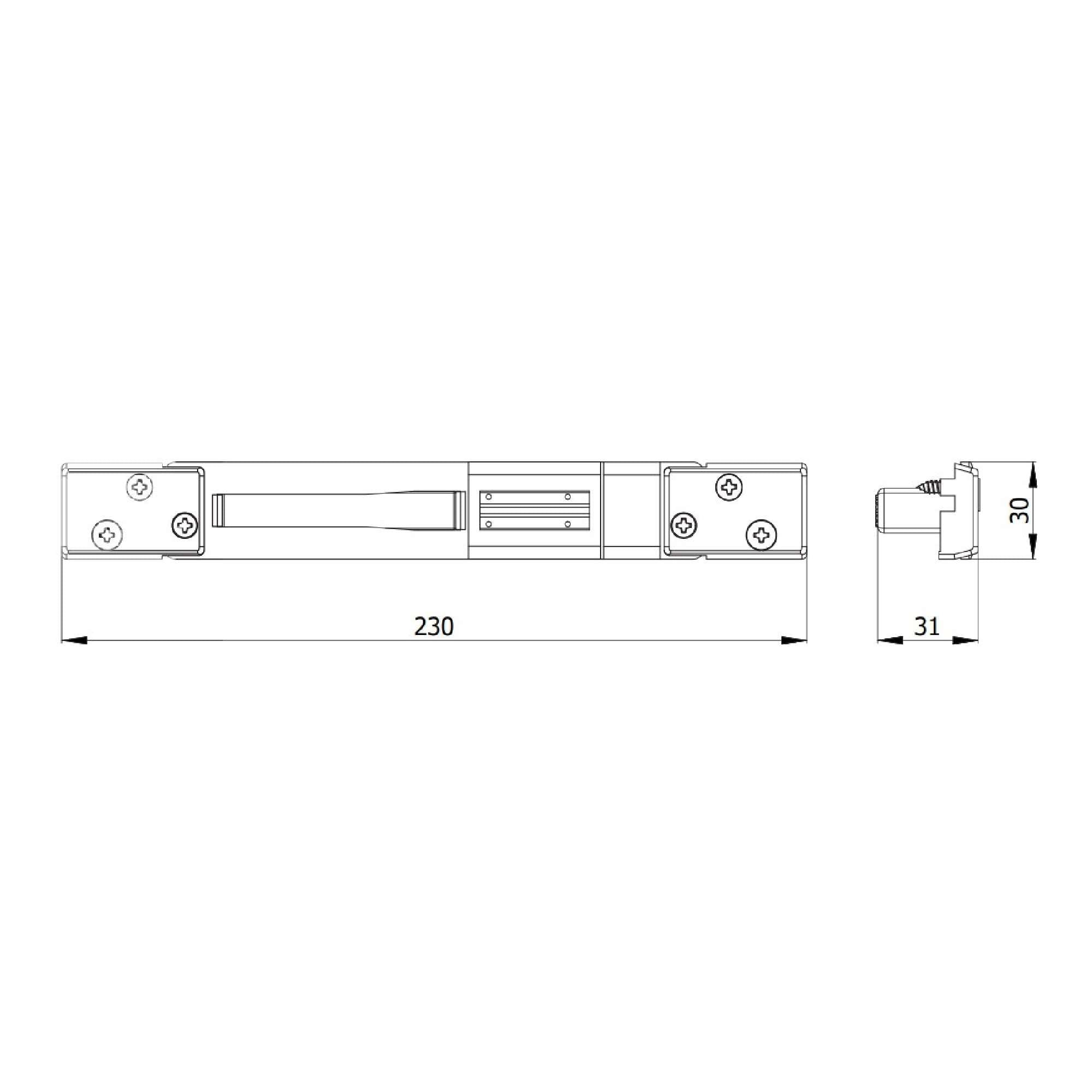 Contropiastra regolabile in acciaio Inox per profili R40 R50 - OMEC 02846 X