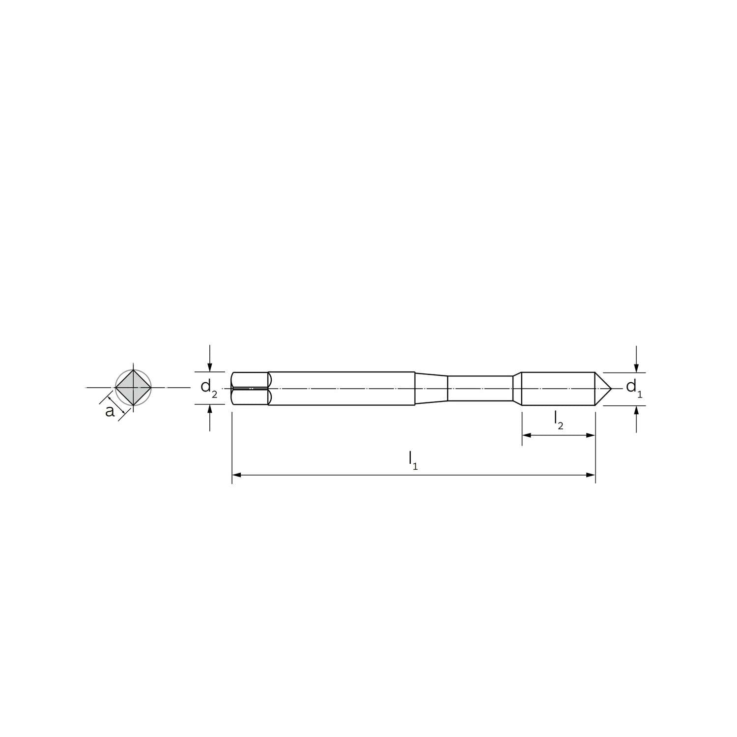 Maschio a macchina specifico per acciaio inox VA/AZ DIN 371 - ILIX