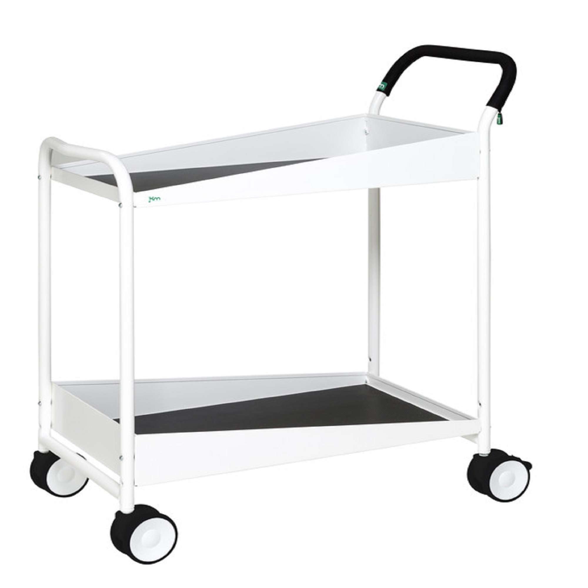 Carrello Konga con freno, 2 ripiani, Bianco 866 x 455 x 980 - Kongamek KM1987-V