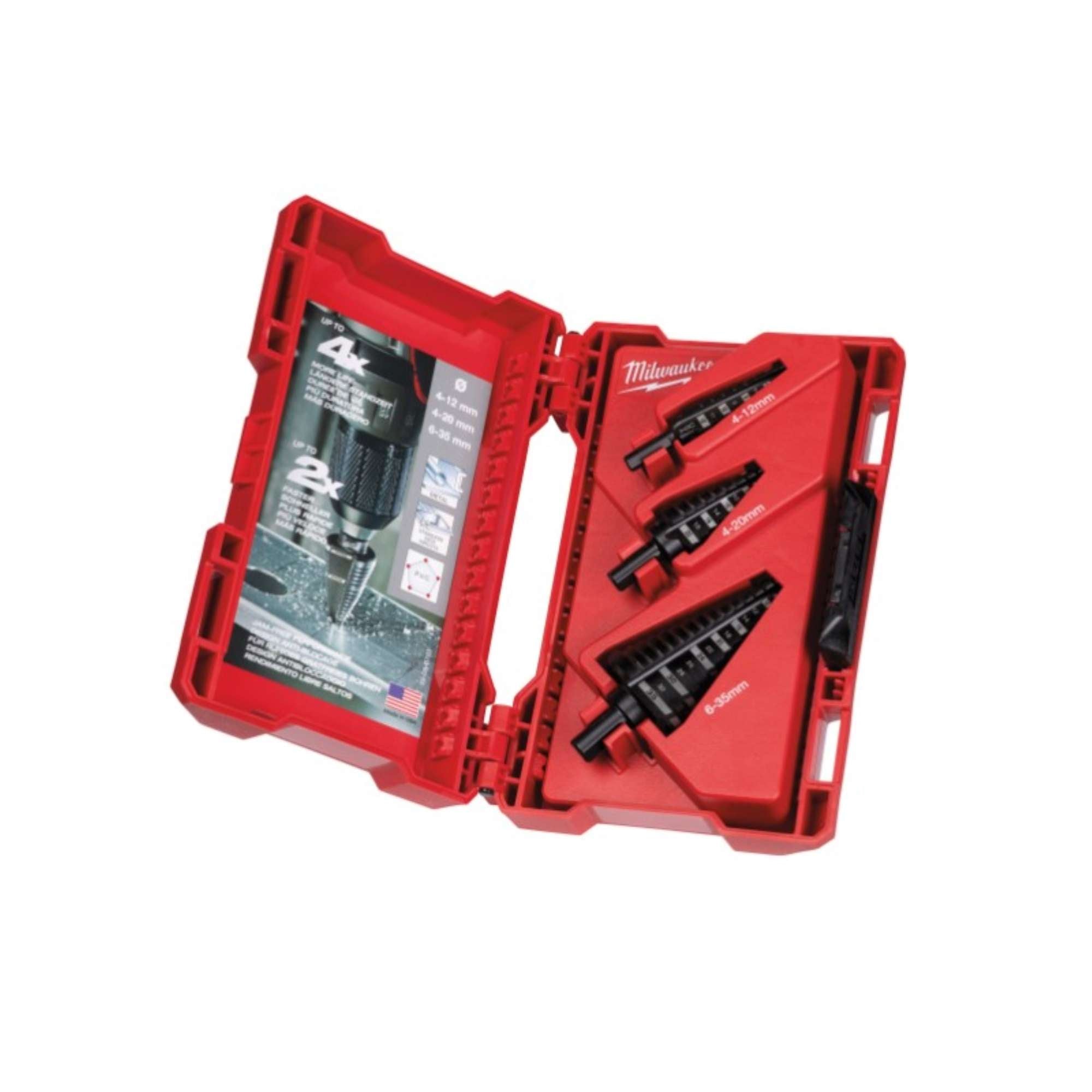 Set 3 Allargafori frese a gradino - Milwaukee 48899399