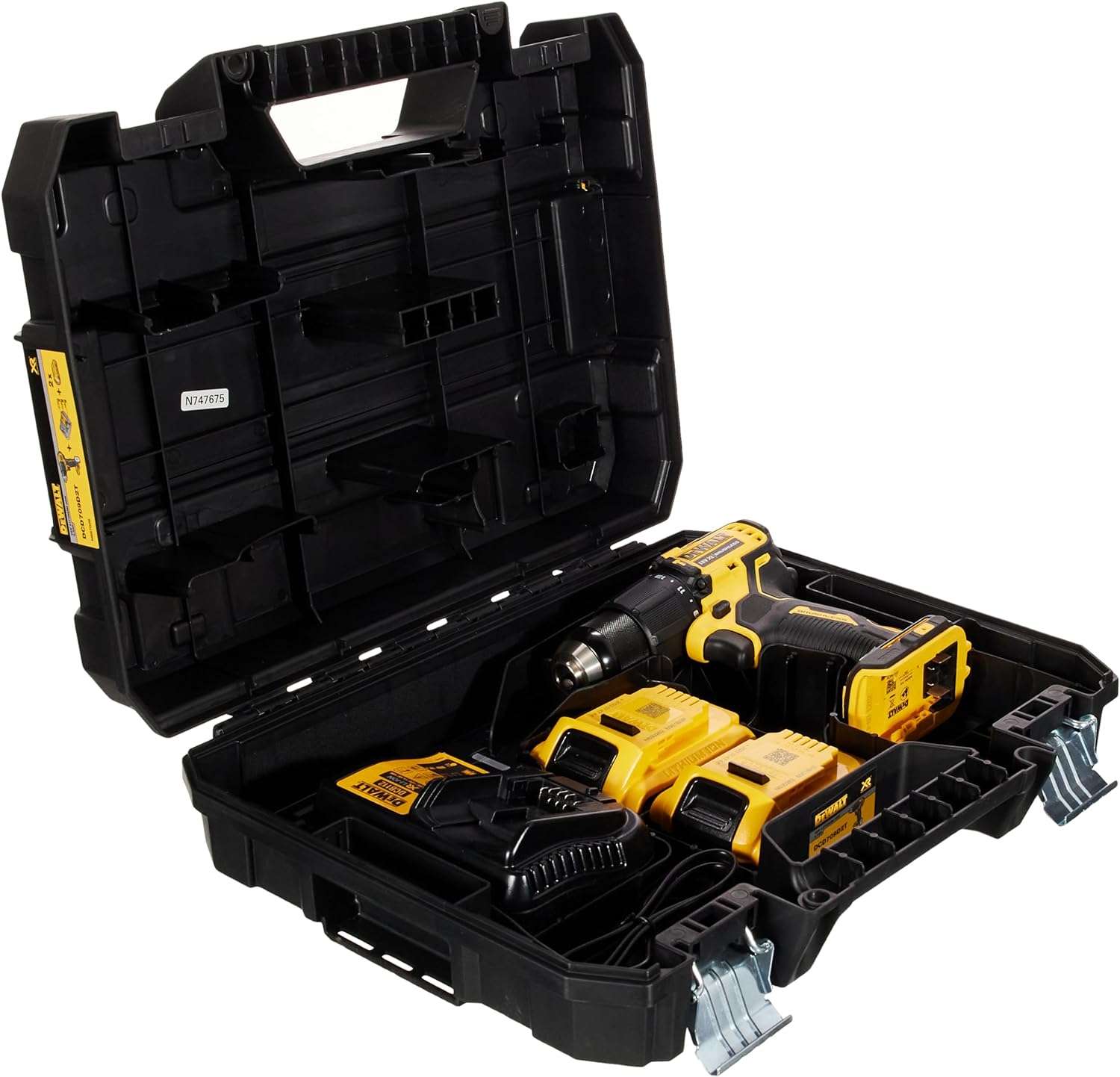 Trapano avvitatore con percussione e 2 batterie 2.0Ah - Dewalt DCD709D2T-QW