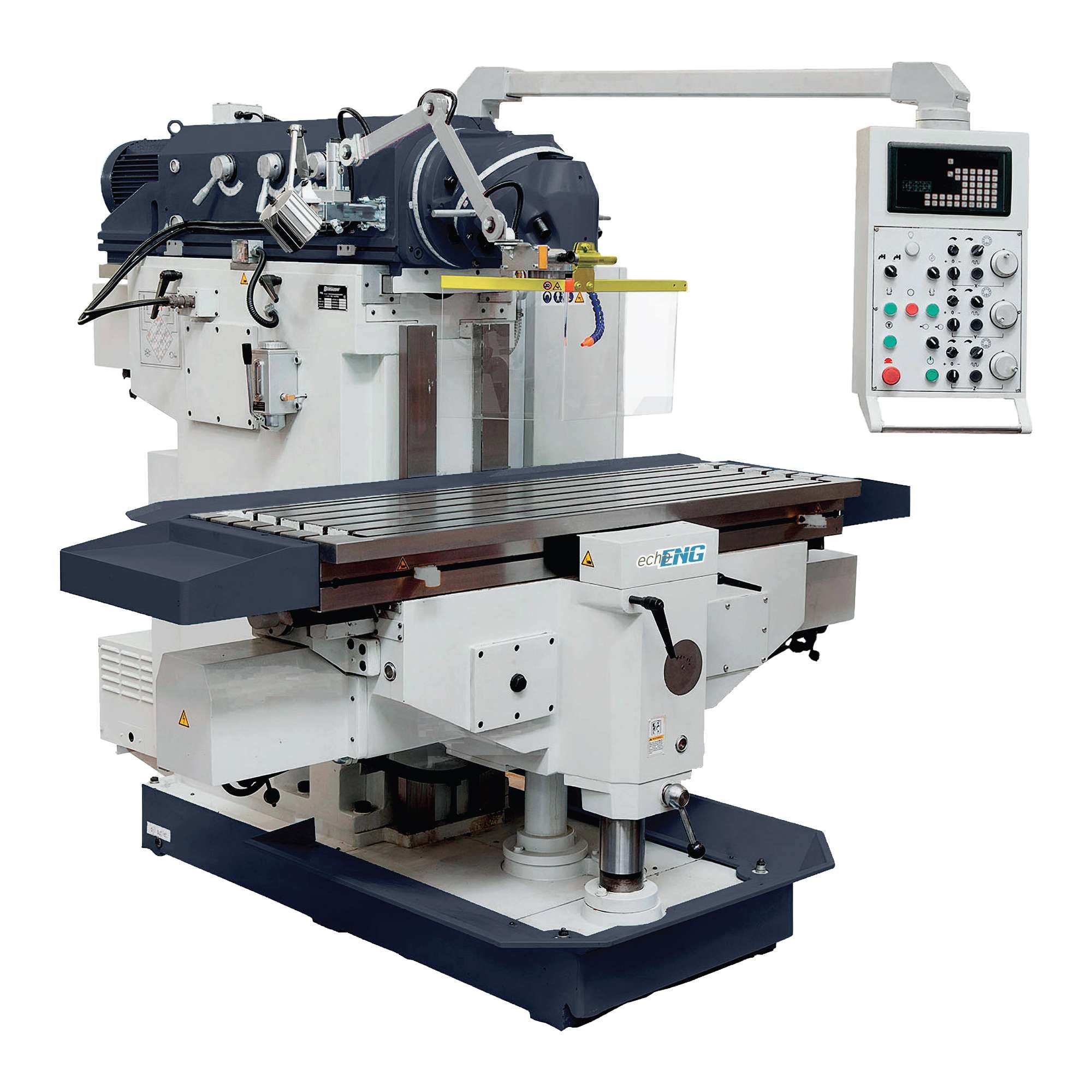 Fresatrice universale FTX-200-FC Visual con testa birotativa e avanzamenti automatici