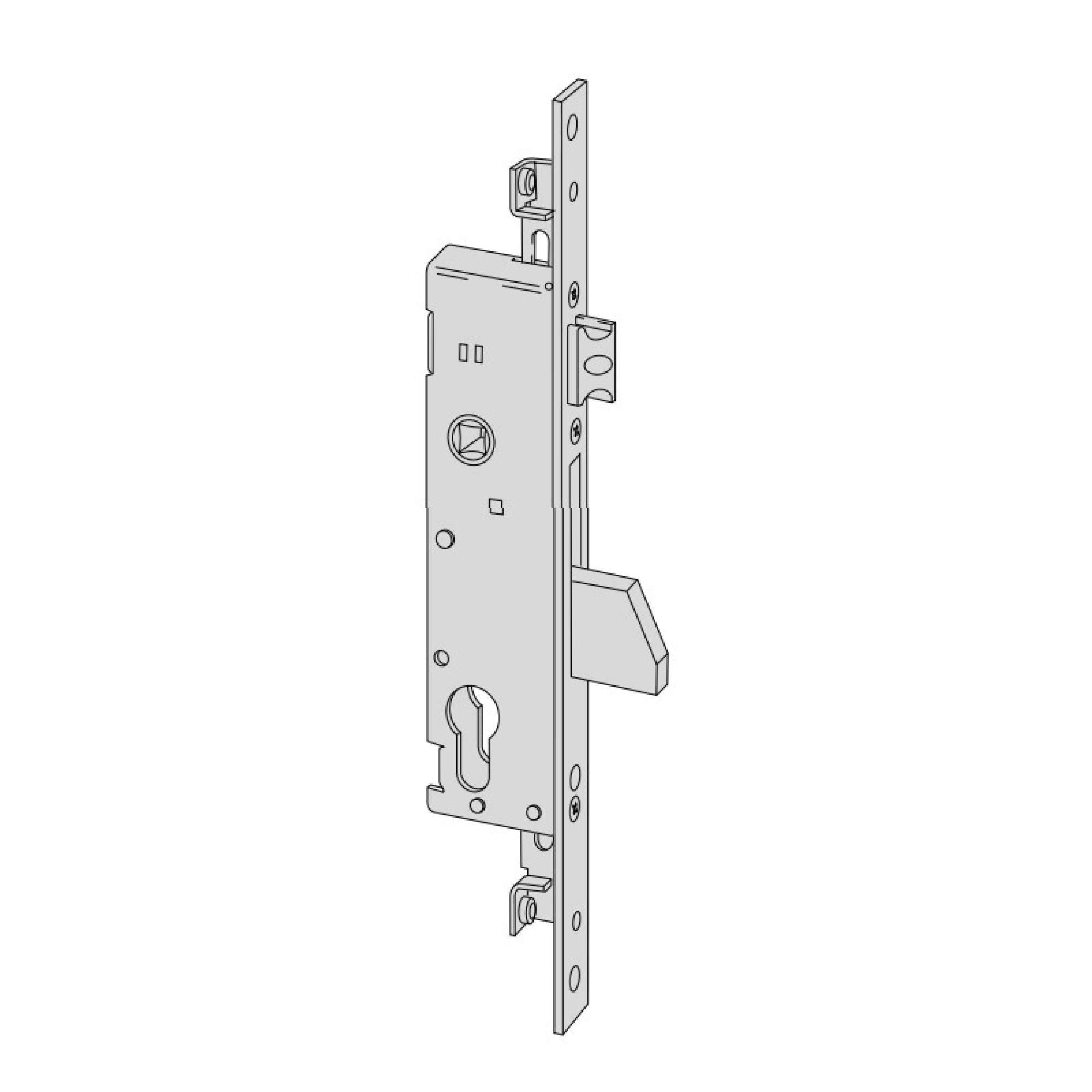 Serratura da infilare a catenaccio basculante a cilindro per montanti - CISA 46225