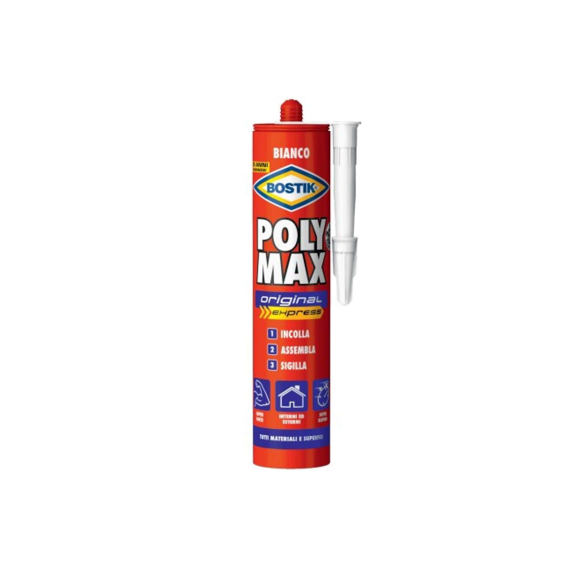 Sigillante.Adesivo Polymax Orig.Bianco - UHU Bostik 6300460