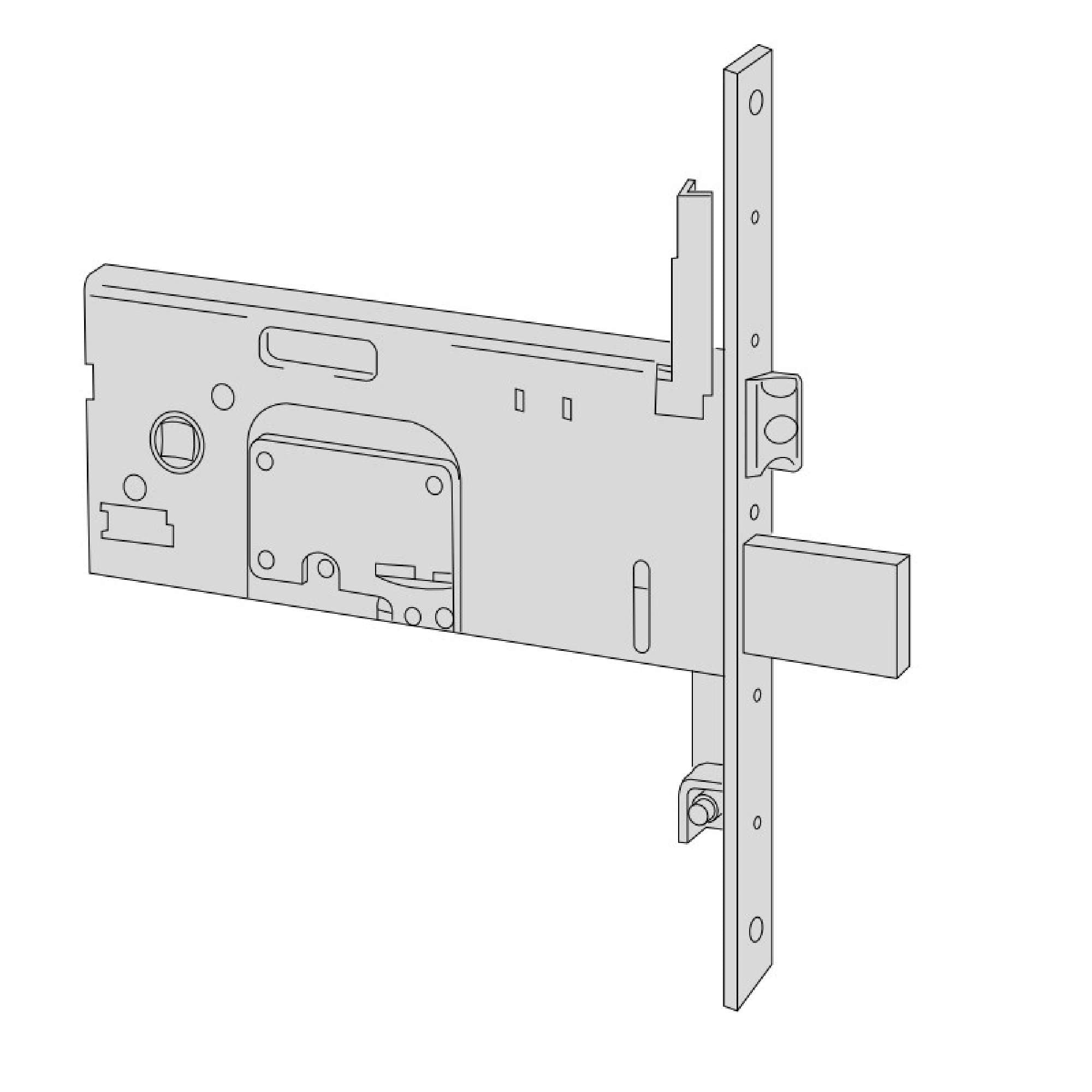 Serratura a doppia mappa da infilare E100 a 4 mandate - CISA 57357.10.0