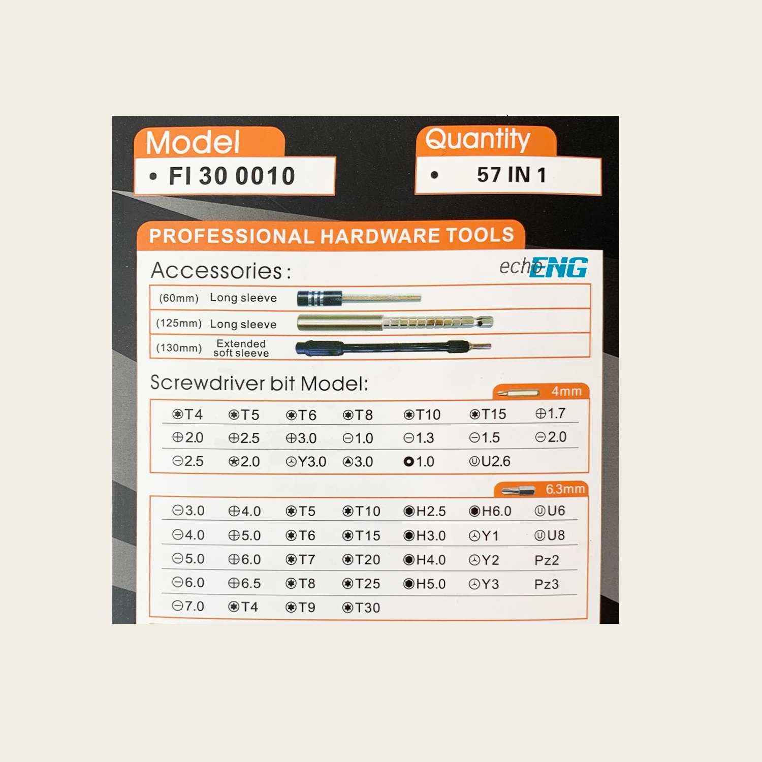 Kit set cacciavite giravite 52 inserti CR-V multiuso porta utensili portainserti