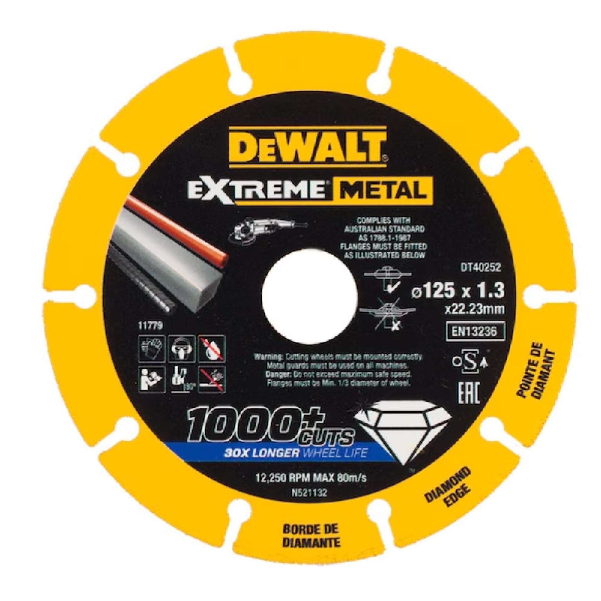 Disco diamantato Extreme per ferro e rame - Dewalt