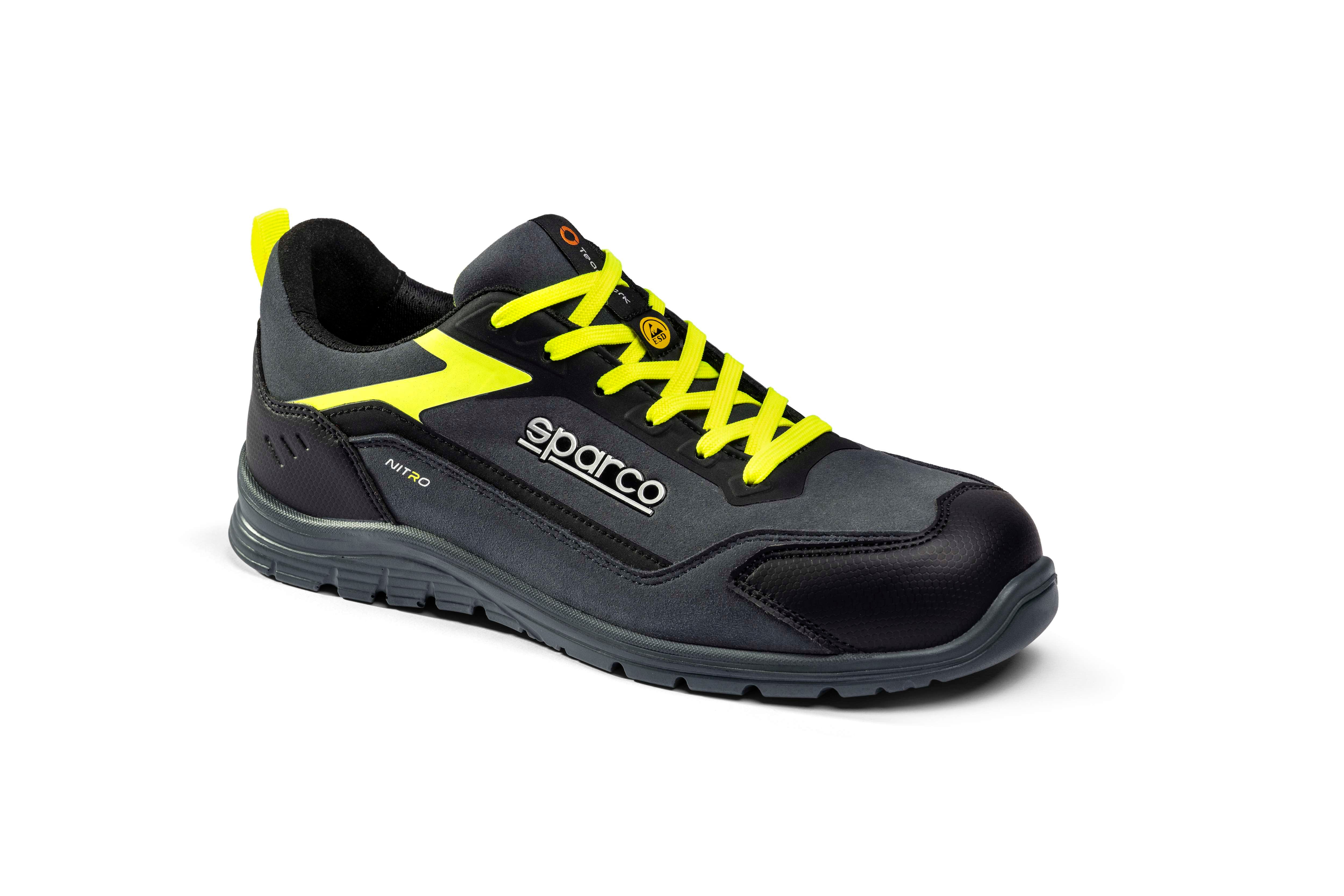 Sparco Scarpa Nitro Elfyn S3S nero/ arancio fluo ESD FO black/fluo/orange-scarpe antinfortunistiche da lavoro