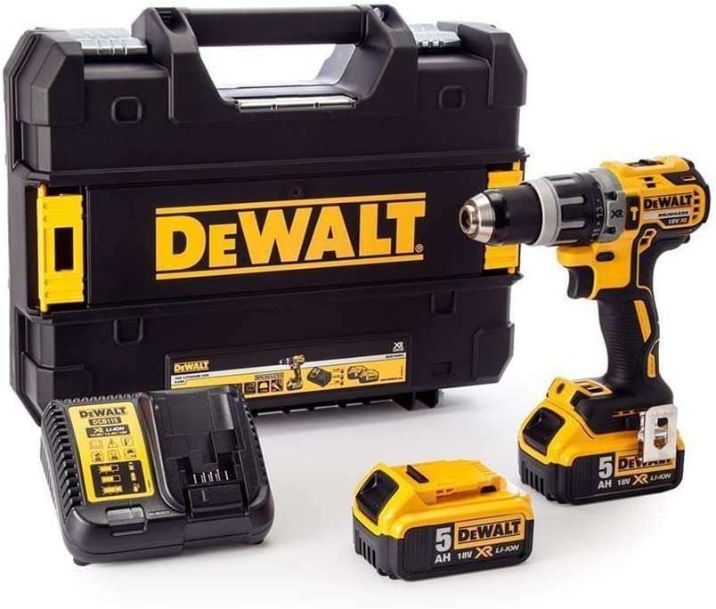 Dewalt Trapano Avvitatore con Percussione 18V 5Ah Doppia Batteria DCD796P2-QW