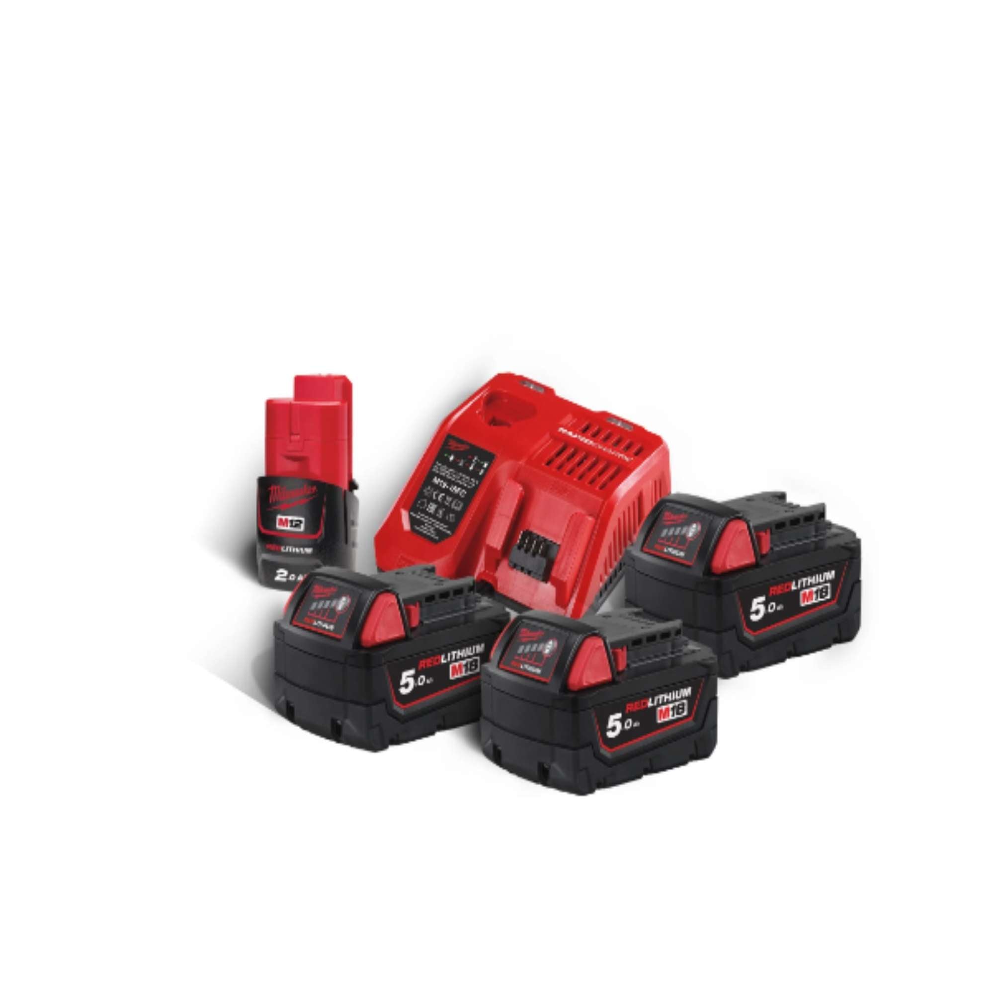 Tre Batterie 18V 5Ah+Caricabatterie - Milwaukee 4933451423