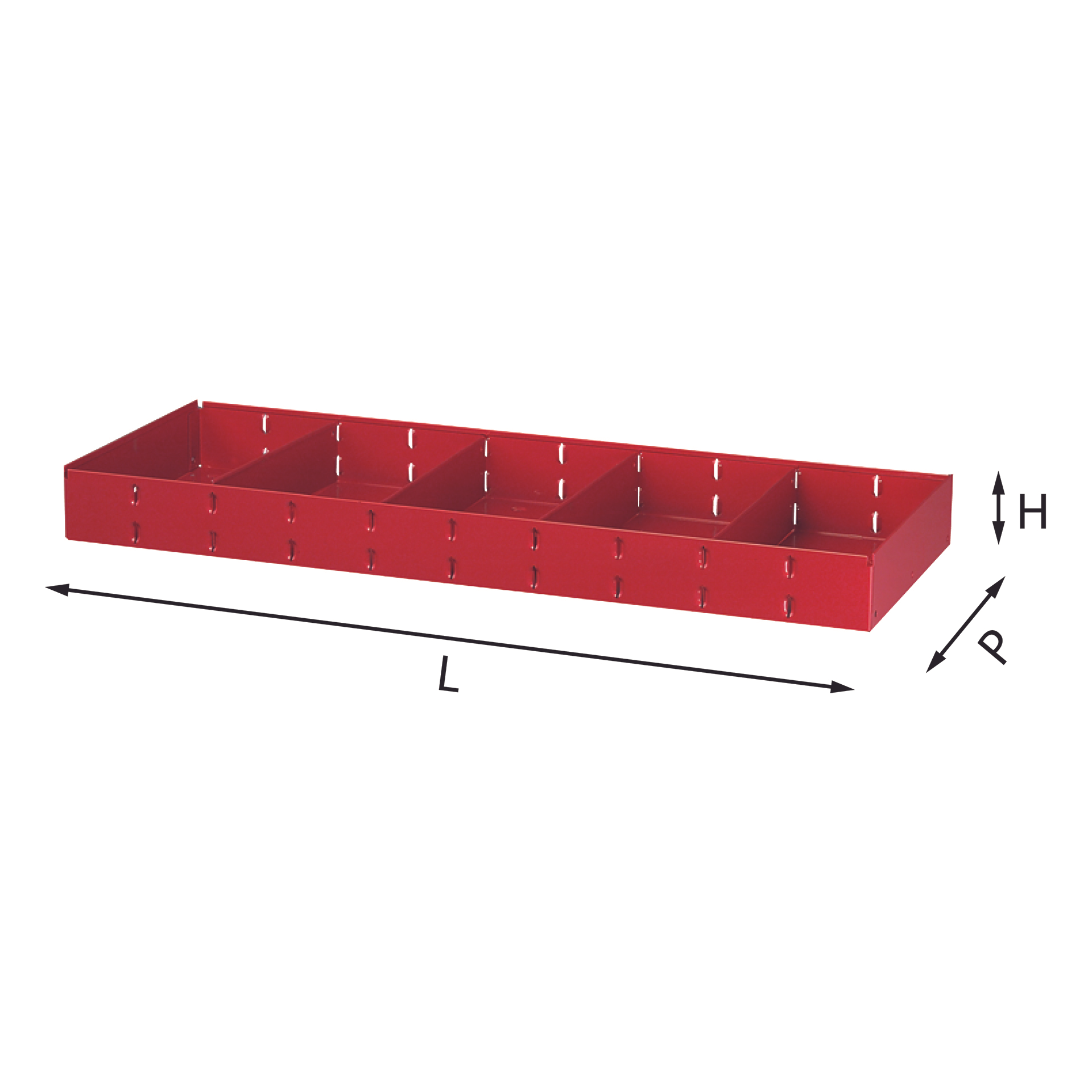 Ripiano modello per 2 moduli con 4 divisori U50020031 USAG 5002 R2