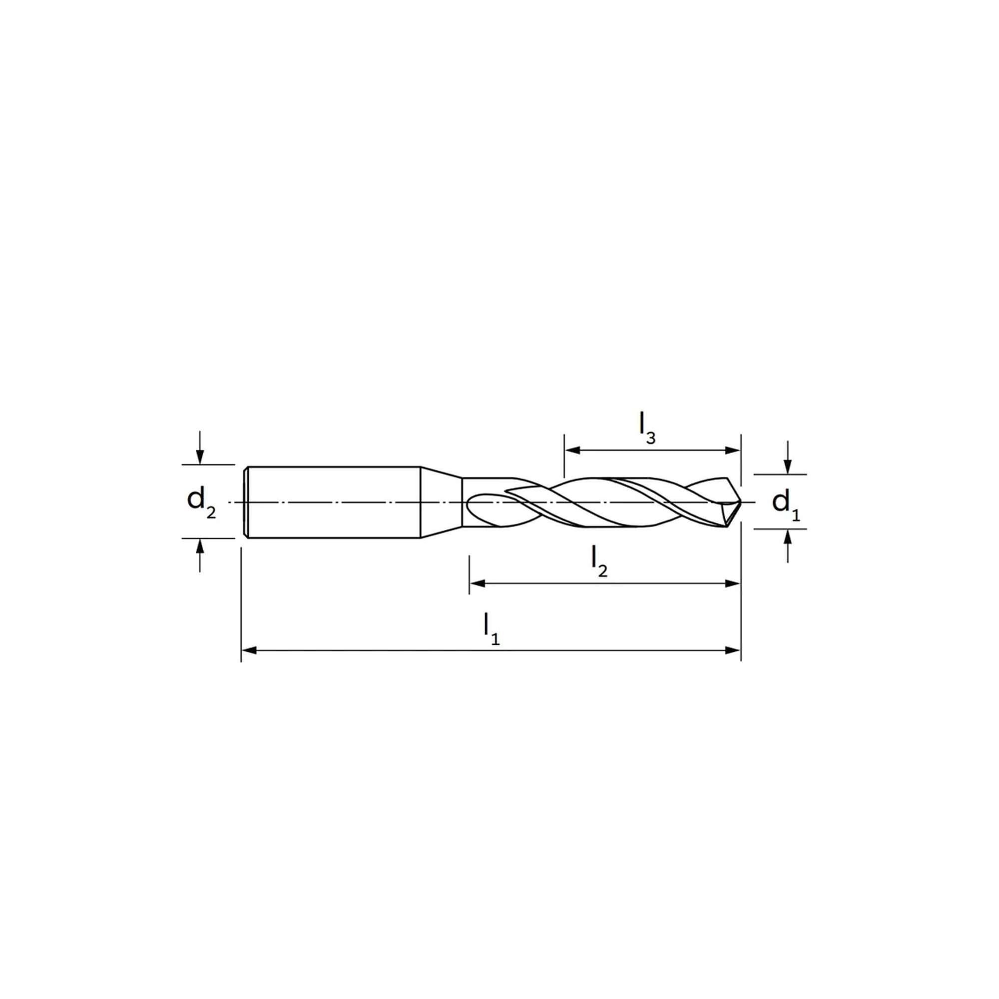 Punta evoluta serie corta fori di lubrificazione interna -Ilix -6011TF(3.2-9.5)