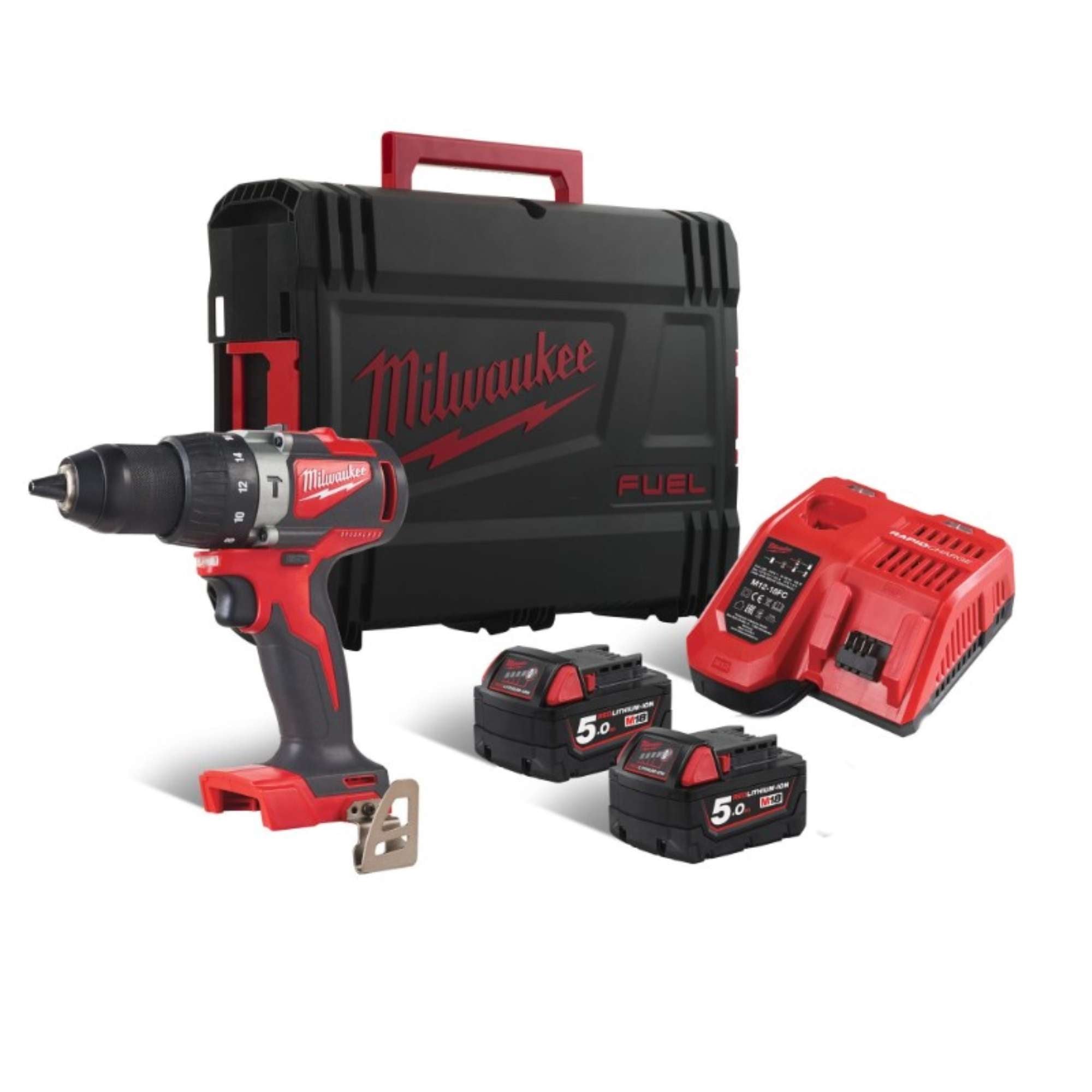 Trapano avvitatore a percussione + 2 batterie 5.0Ah - MILWAUKEE 4933464517