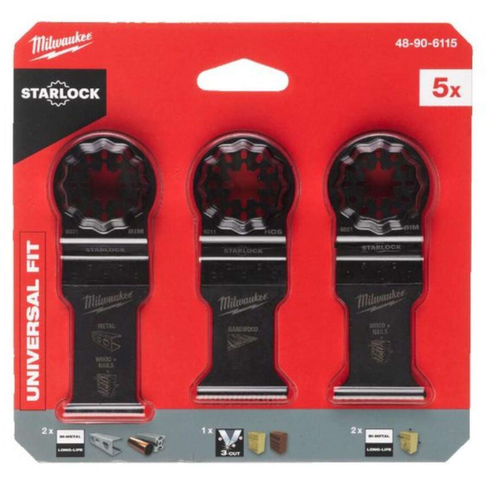 Set 5 Pezzi Lame Per Utensile Multifunzione - Milwaukee 48906115