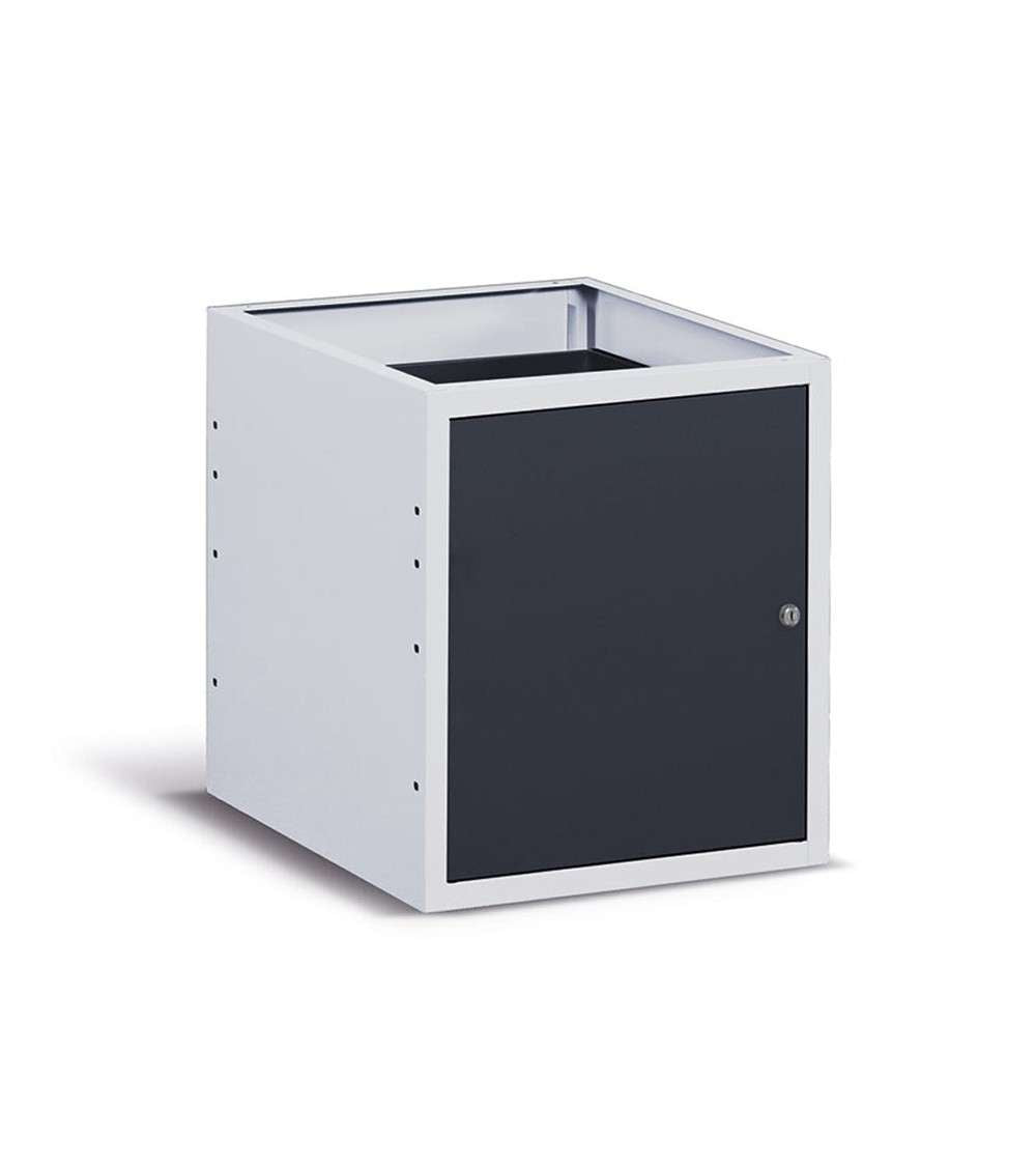 Cassettiera per banco da lavoro 630 X 607 X 570 H - con un cassetto e una porta, portata 25 KG - FAMI FBG03S63C0004PD - Antracite/Grigio