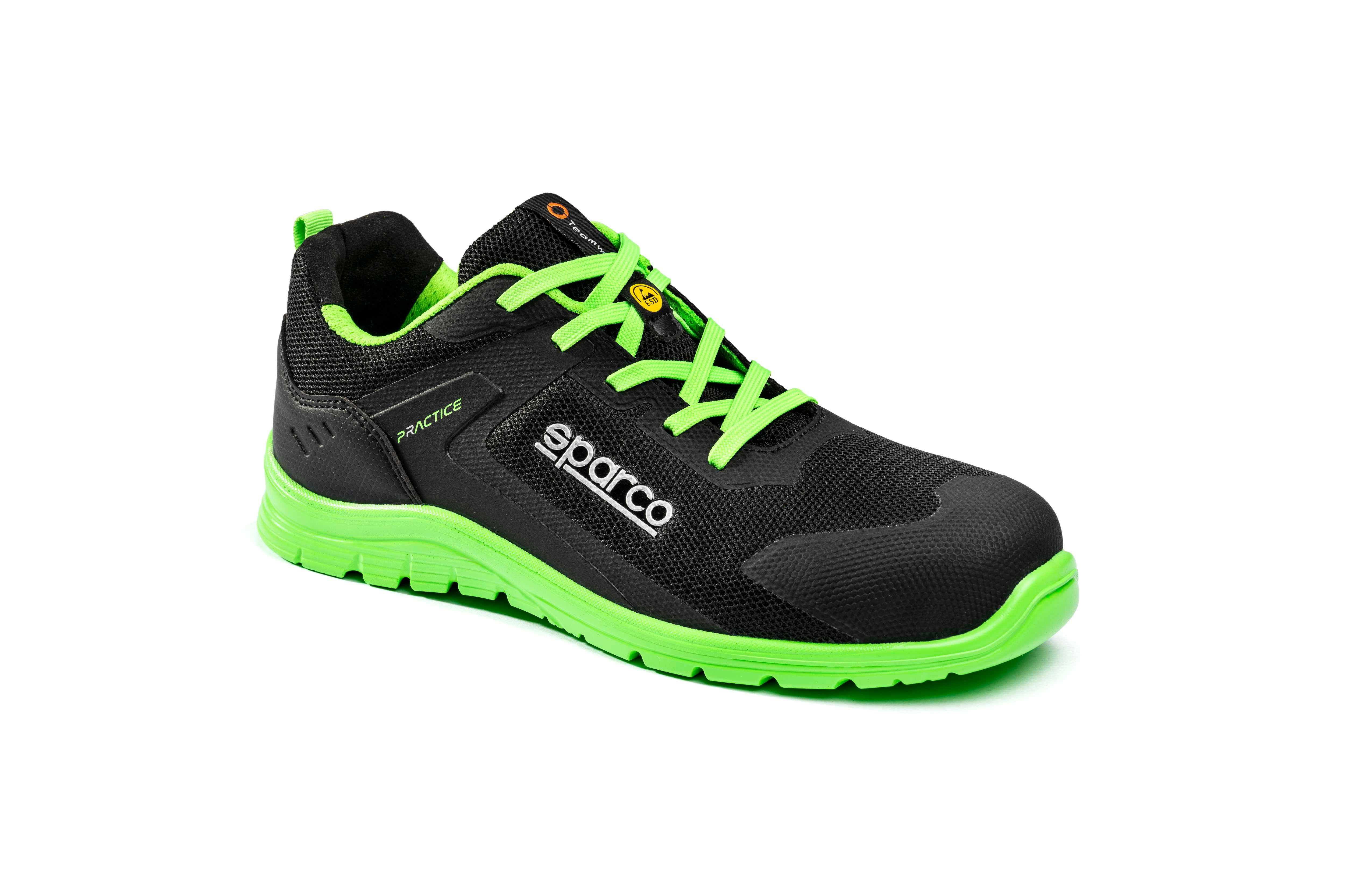 Sparco Scarpe Practice Rinus S1Ps nero/ ESD FO black/fluo/grigioeen-scarpe antinfortunistiche da lavoro