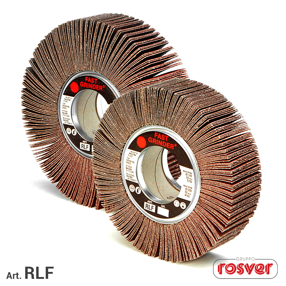 Ruota lamellare con flange RLF D.100x30x25 Rosver - Conf.5pz